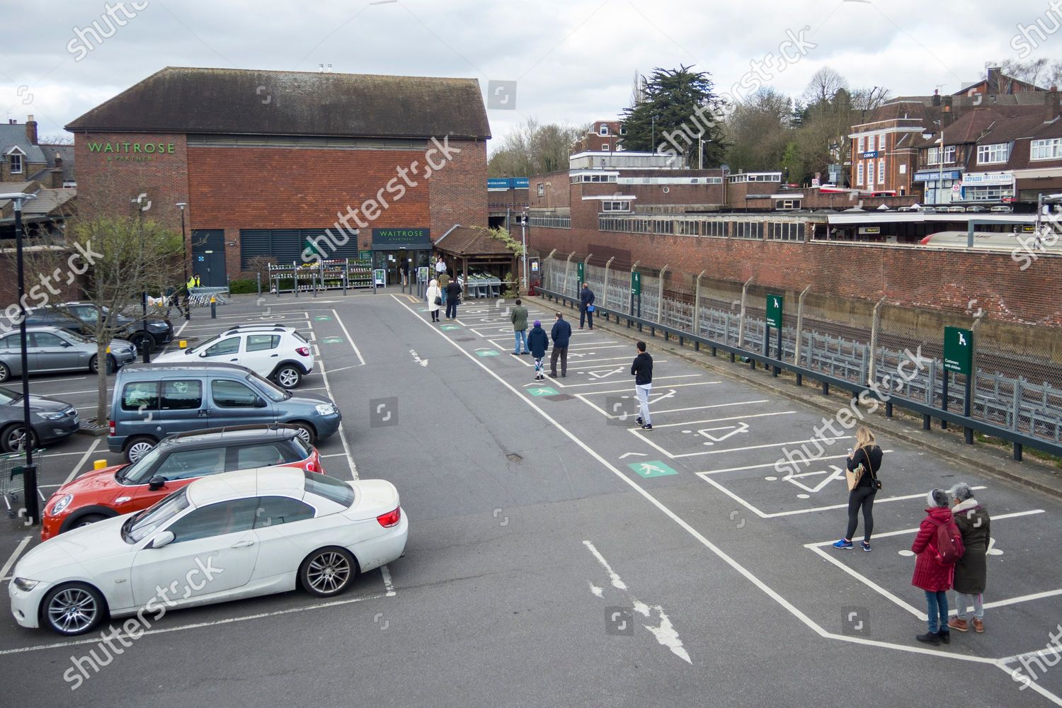 Customers Queue Car Park Waiting Enter Editorial Stock Photo - Stock ...