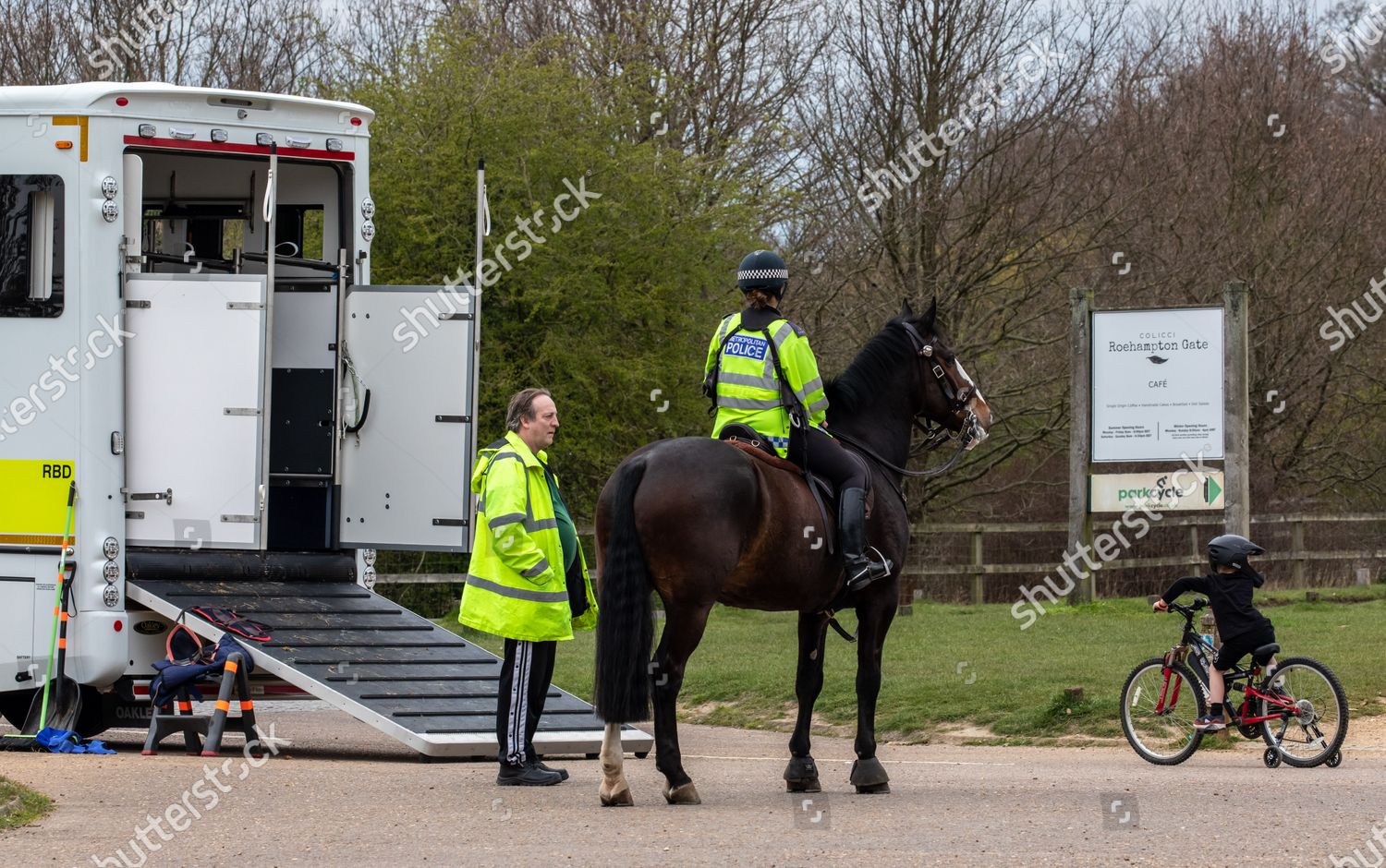 Huge Police Horse Box Parks Car Editorial Stock Photo - Stock Image ...