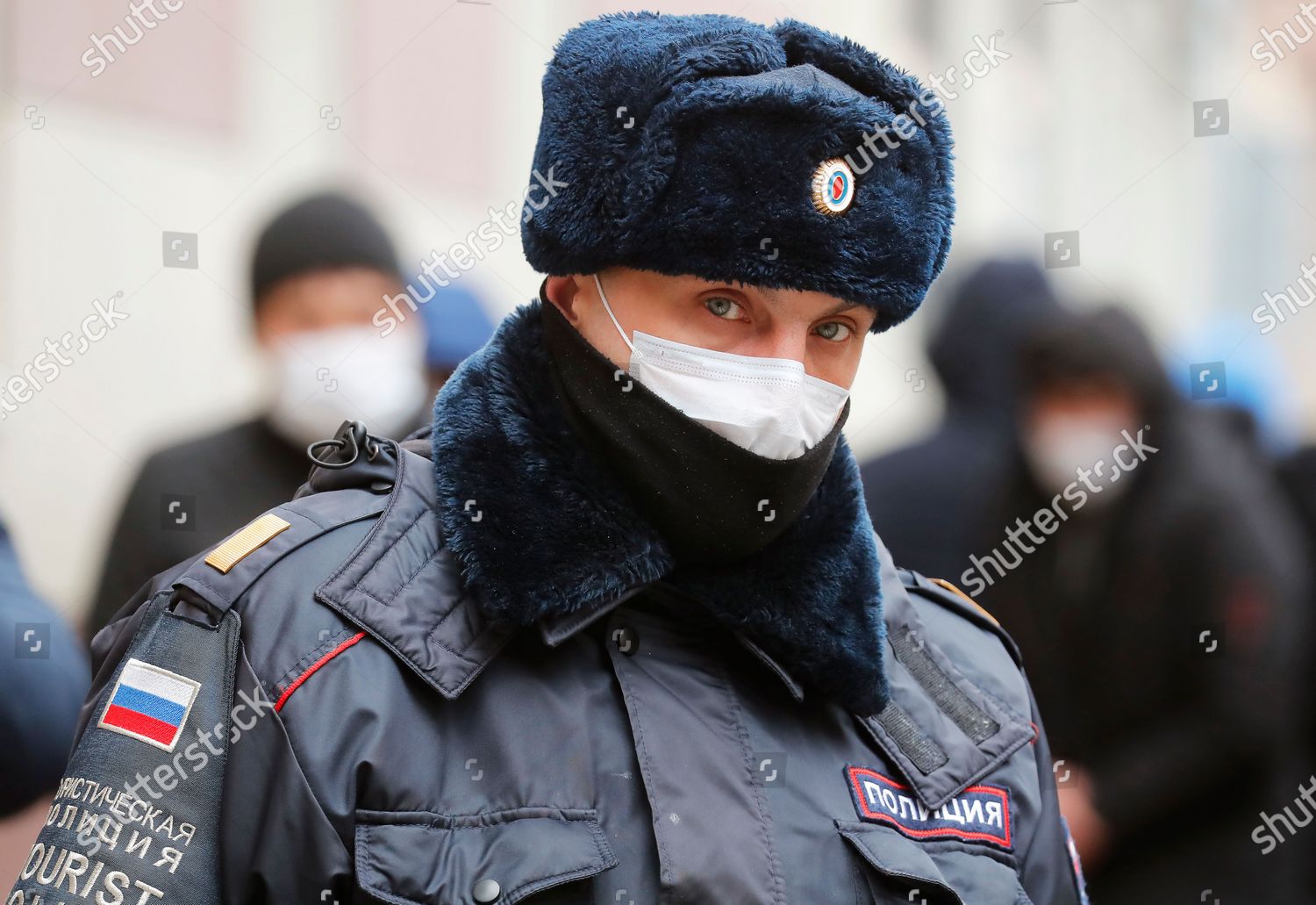 Russian Police Officer Wearing 