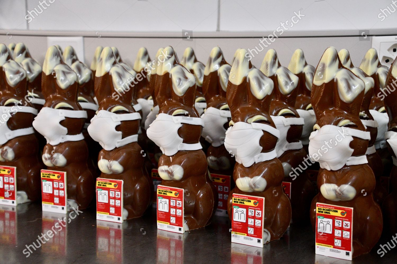 View Production Chocolate Bunnies Face Masks Editorial Stock Photo Stock Image Shutterstock