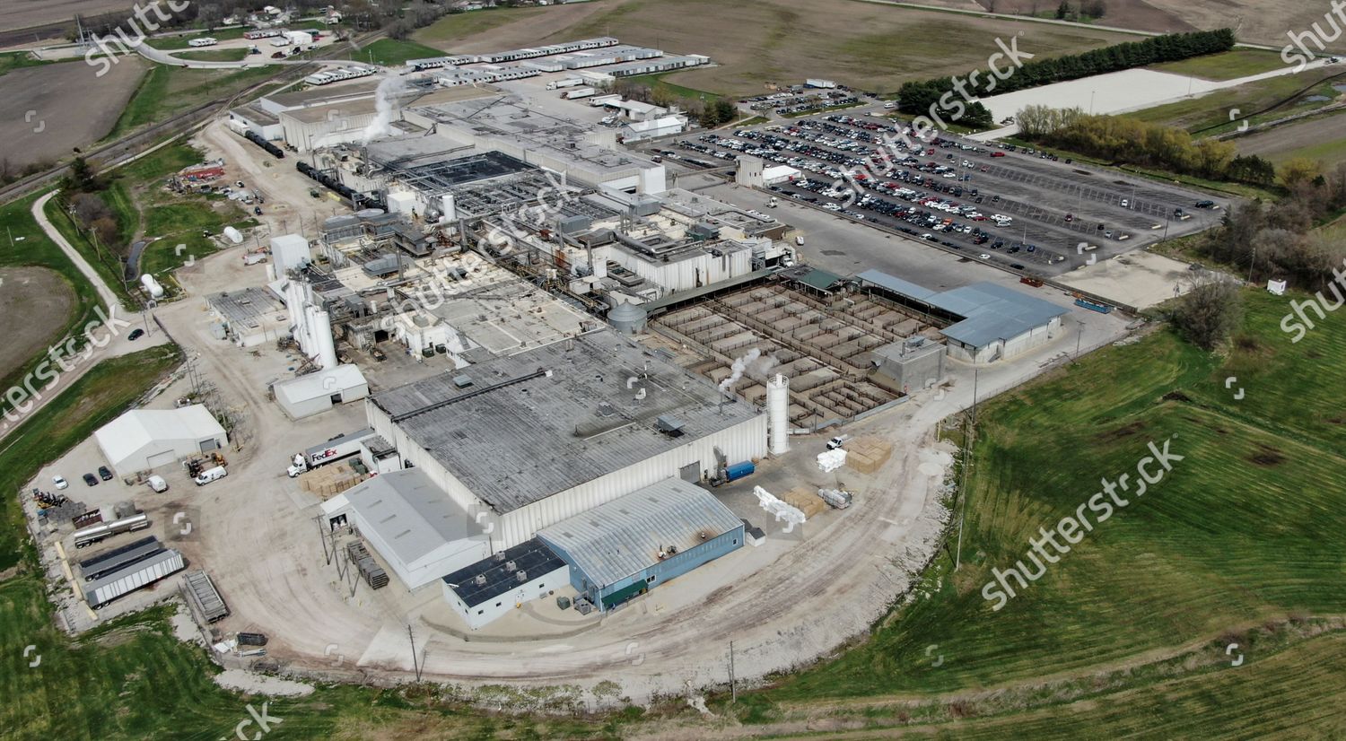 aerial photo made drone shows Tyson Foods Editorial Stock