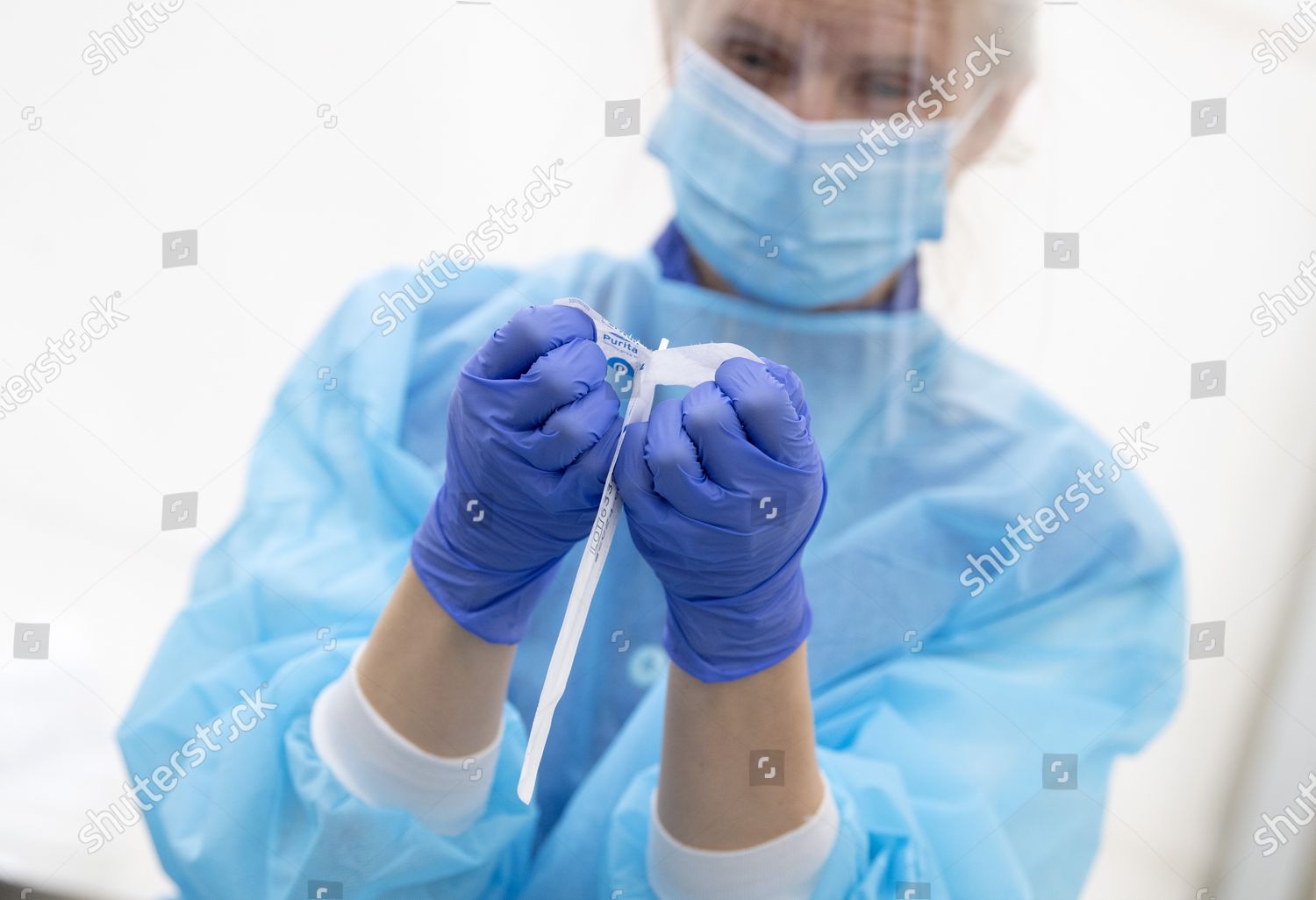 Medical Staff Protective Gear Administer Covid19 Test Editorial Stock Photo Stock Image Shutterstock