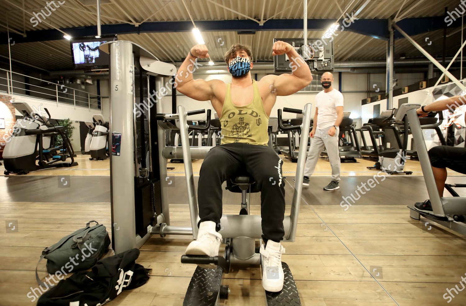 Man Wearing Face Mask Exercises Mcfit Gym Editorial Stock Photo Stock Image Shutterstock