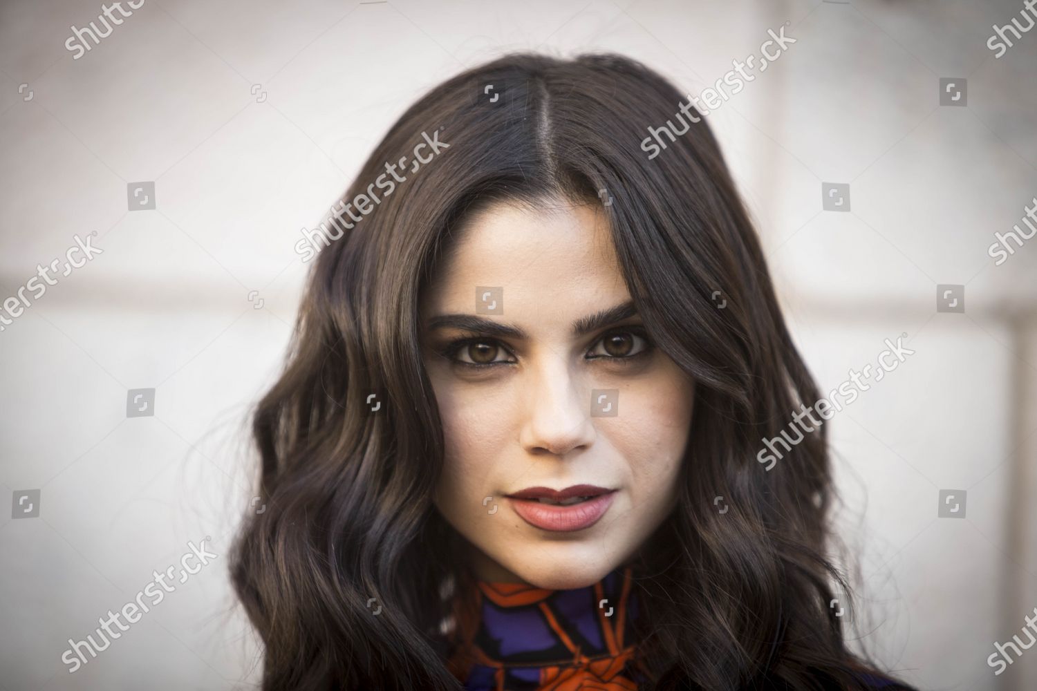 Photographic Portrait Beautiful Influencer Model During Editorial Stock