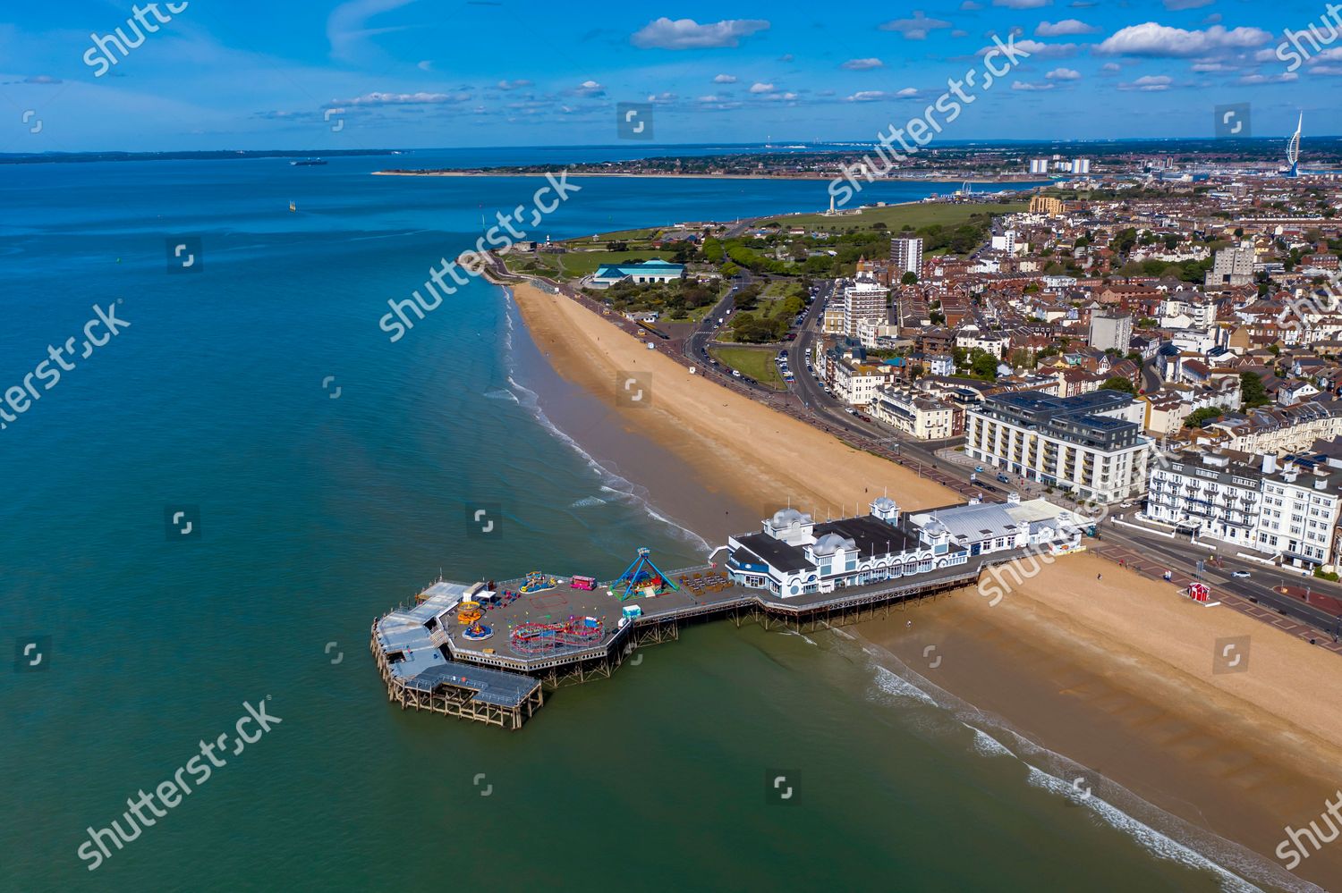 Aerial Views Southsea Beach Coastline Near Editorial Stock Photo