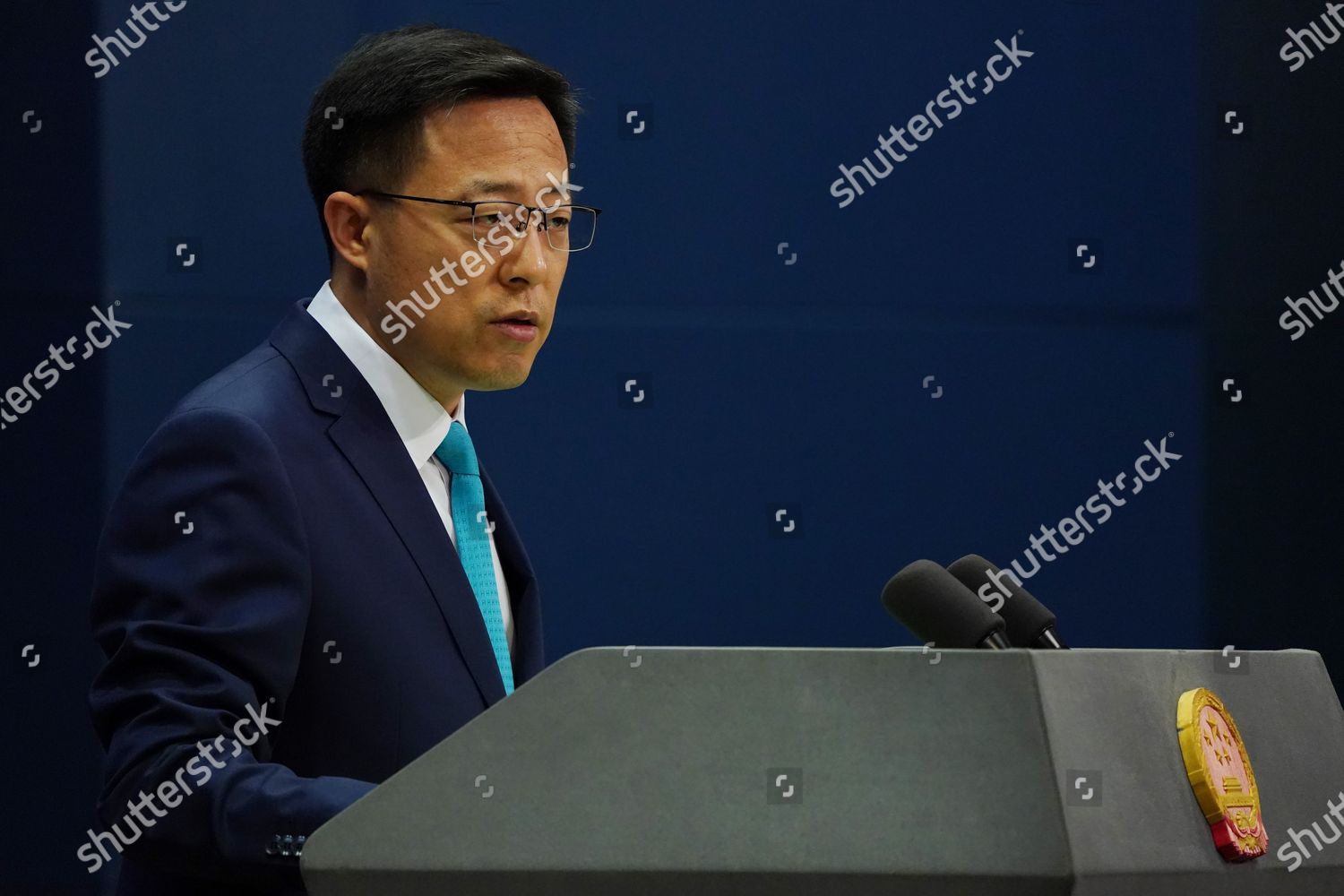 Chinese Foreign Ministry Spokesman Zhao Lijian Speaks Editorial Stock Photo Stock Image Shutterstock