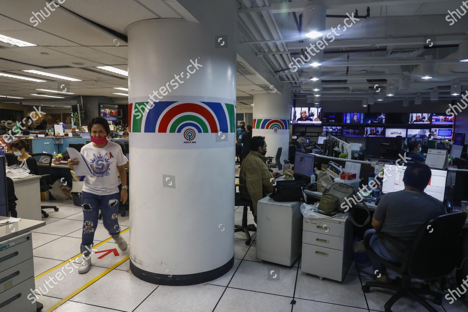 View Newsroom Abscbn Network Headquarters Quezon Editorial Stock Photo