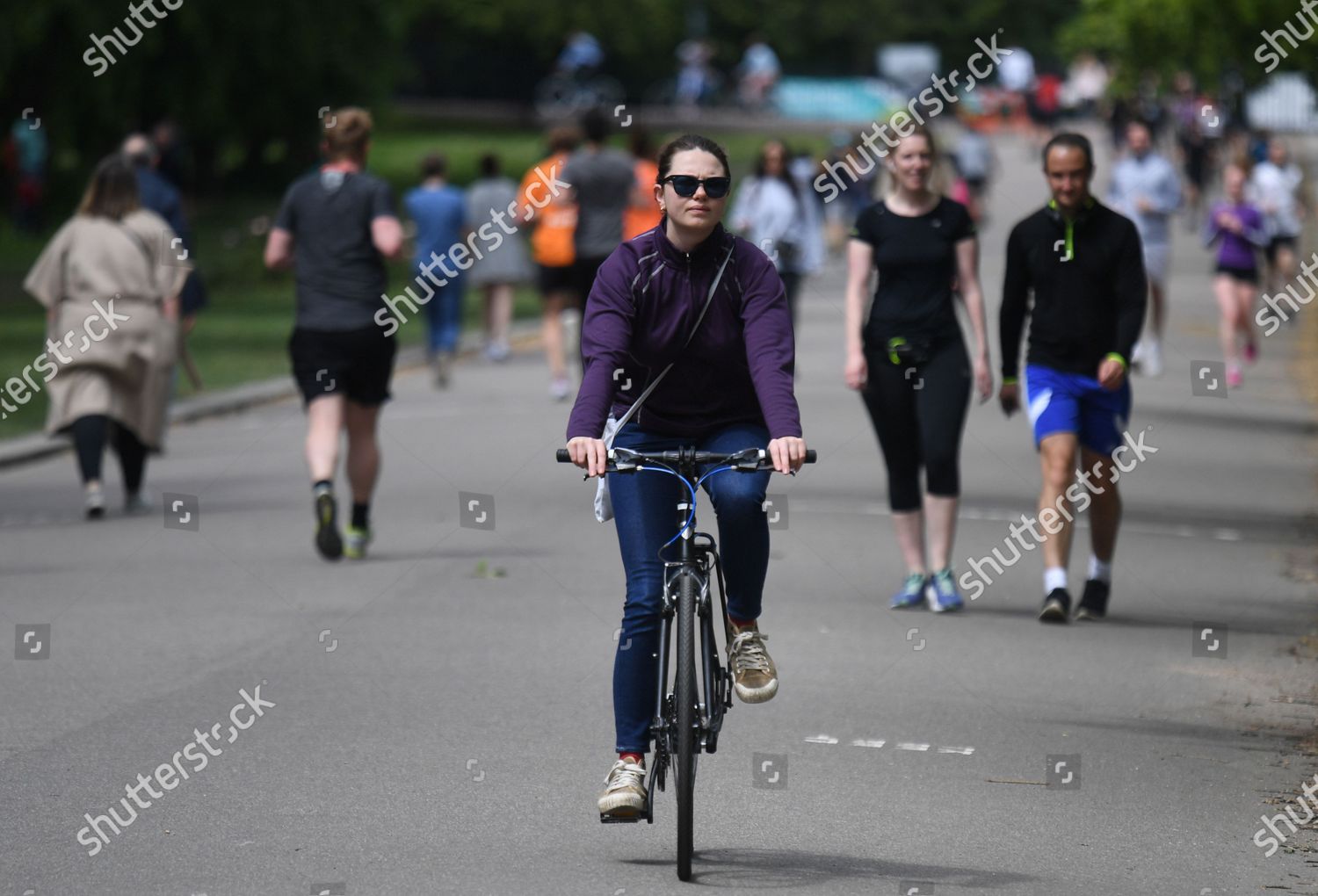 People Walk Cycle Victoria Park London Editorial Stock Photo Stock