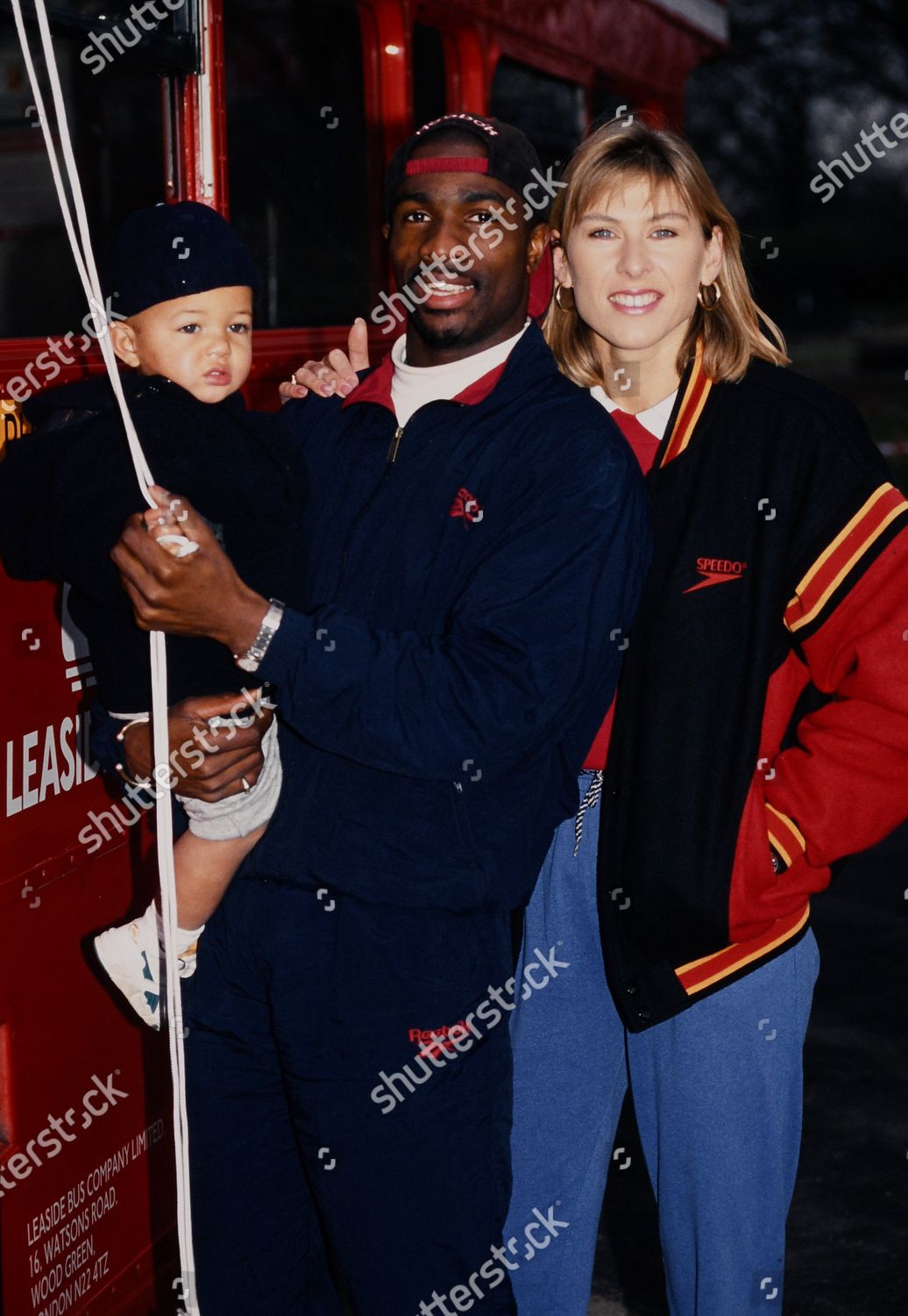 Sharon Davies Derek Redmond Their Son Editorial Stock Photo - Stock