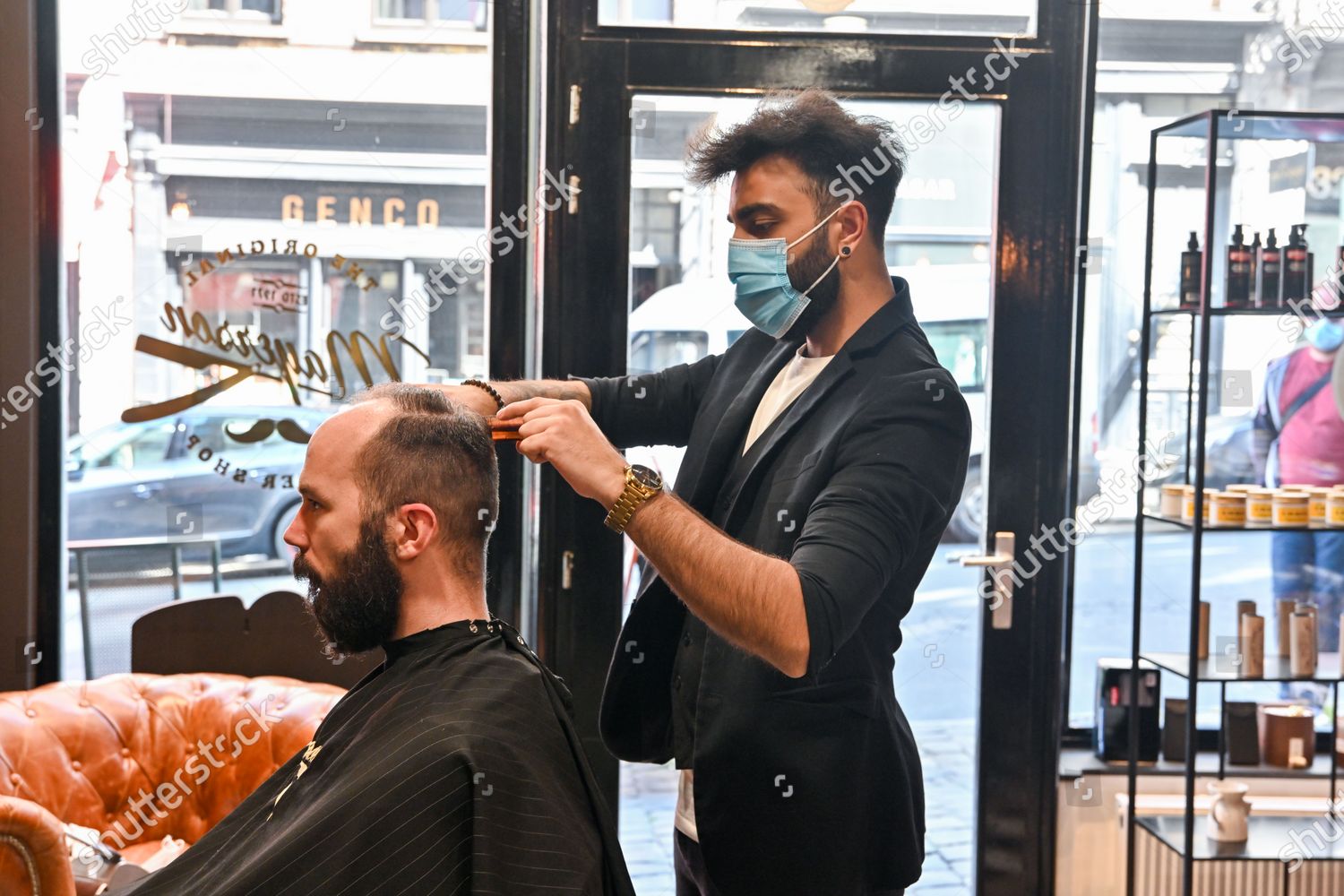 Reopening Following Closure Shops Avoid Editorial Stock