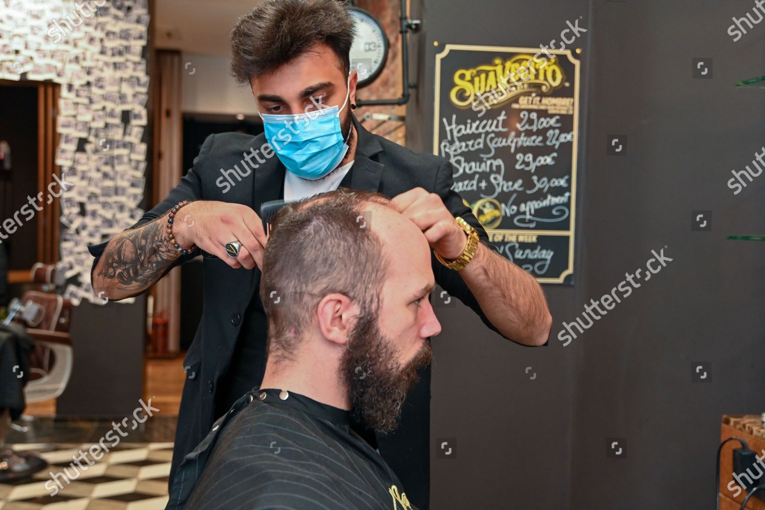 Reopening Following Closure Shops Avoid Editorial Stock