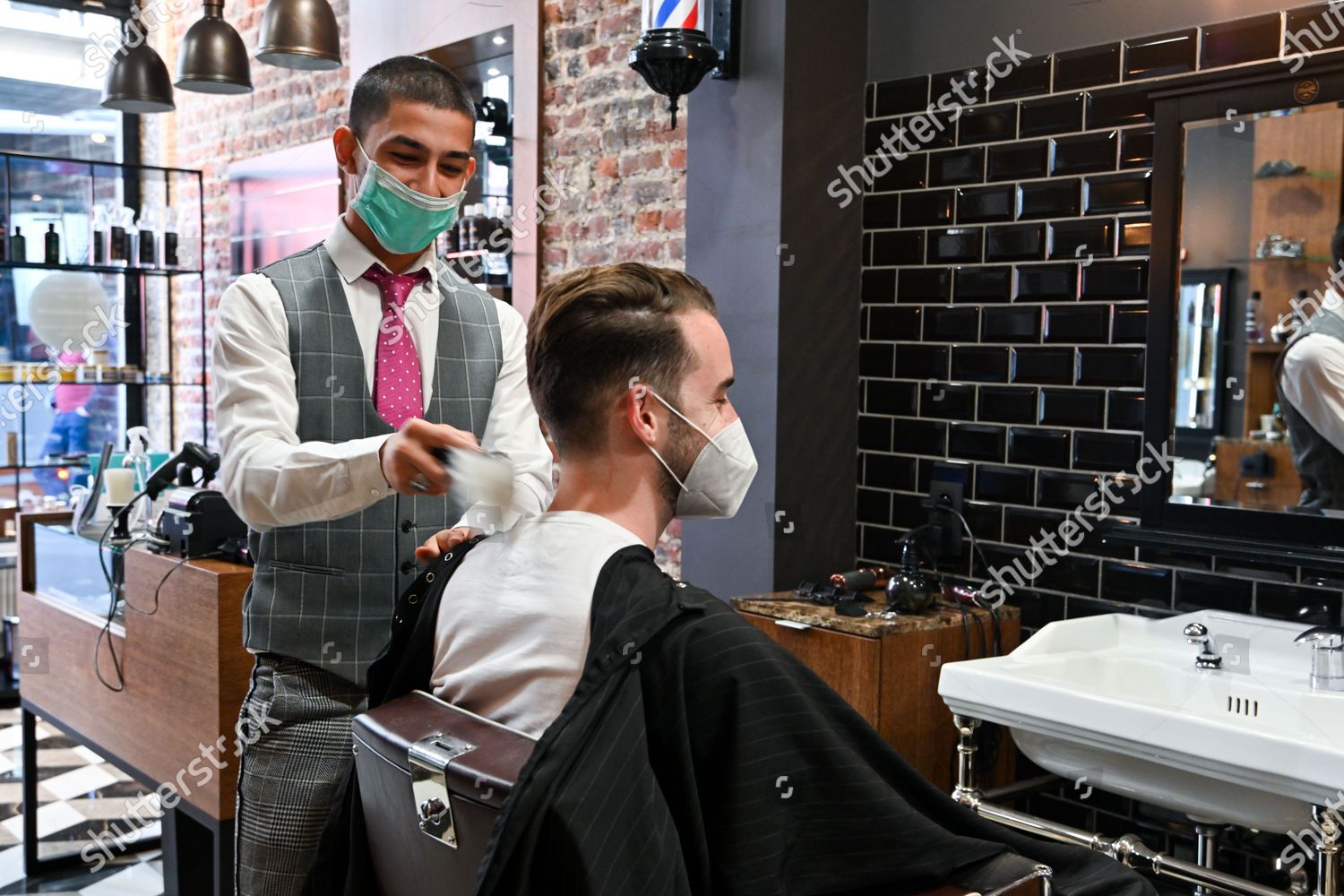 Reopening Following Closure Shops Avoid Editorial Stock