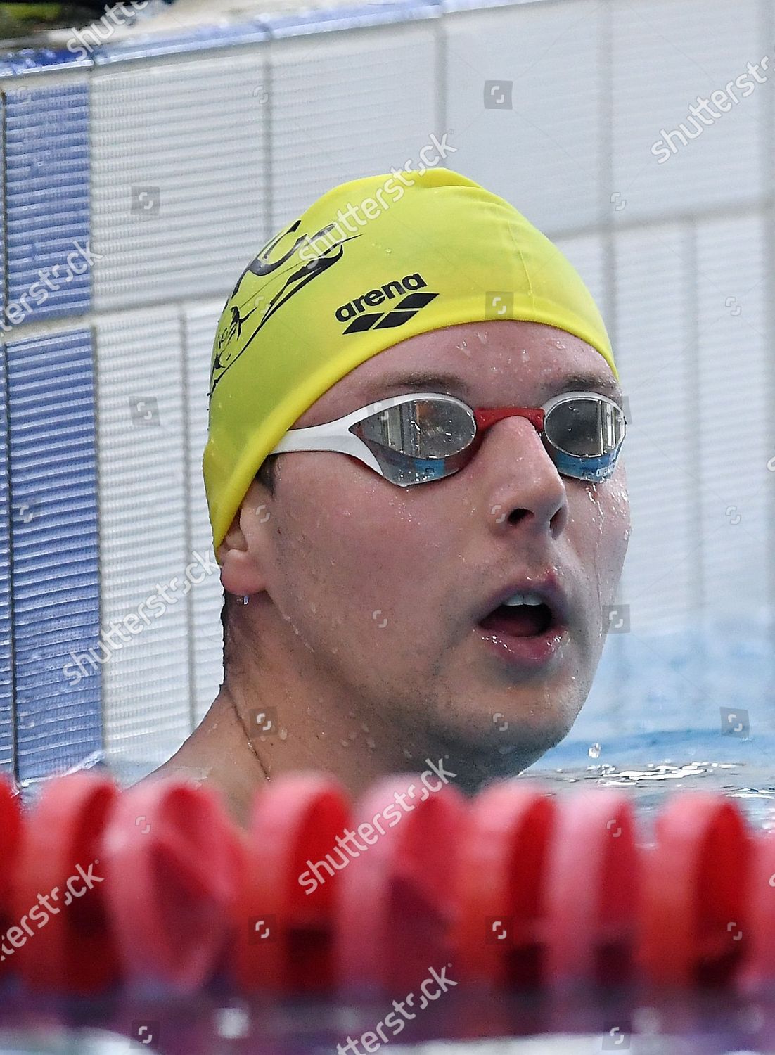 Polish Swimmer Konrad Czerniak Trains Central Redaktionelles Stockfoto