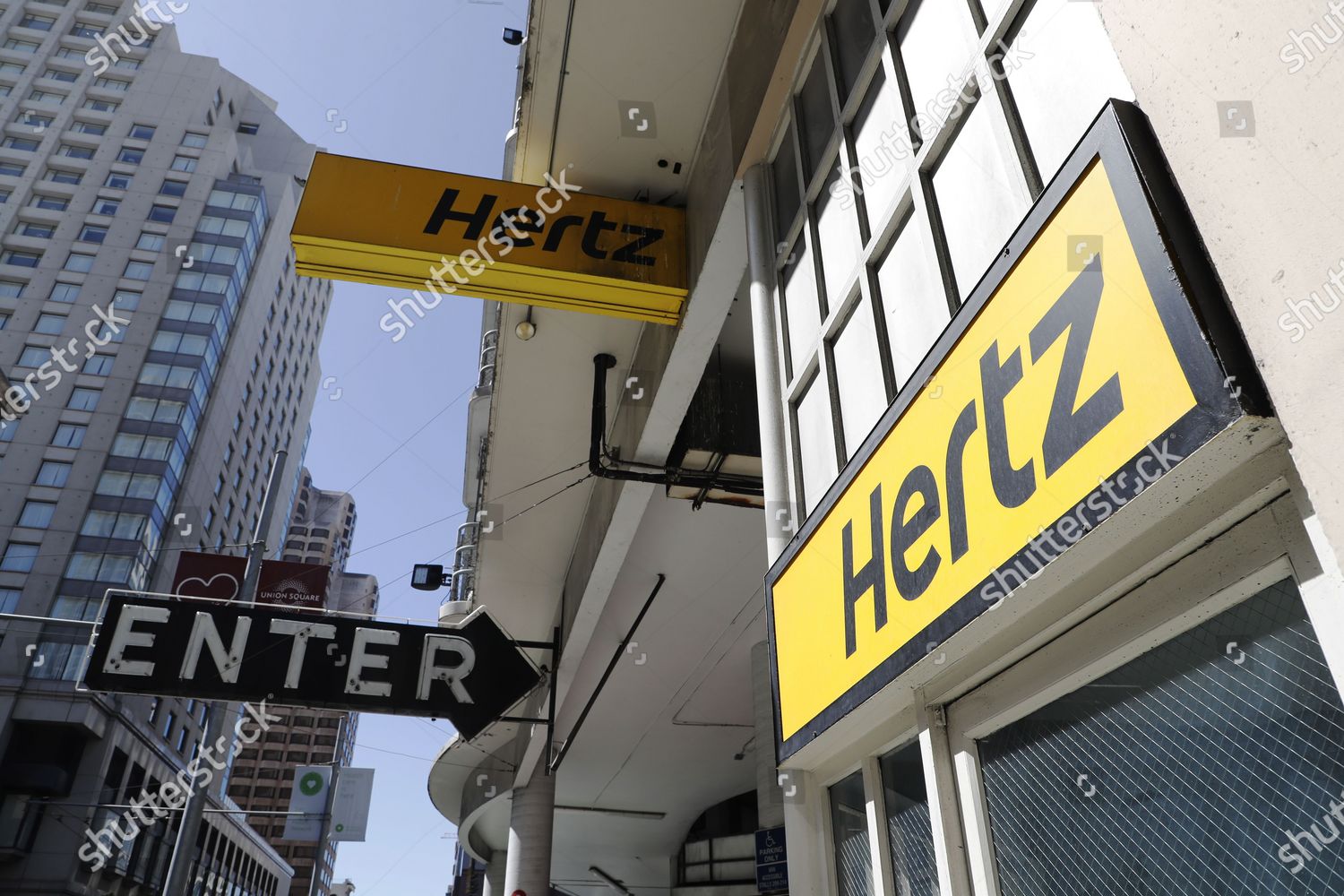 Signage Outside Hertz Location Downtown San Editorial Stock Photo ...