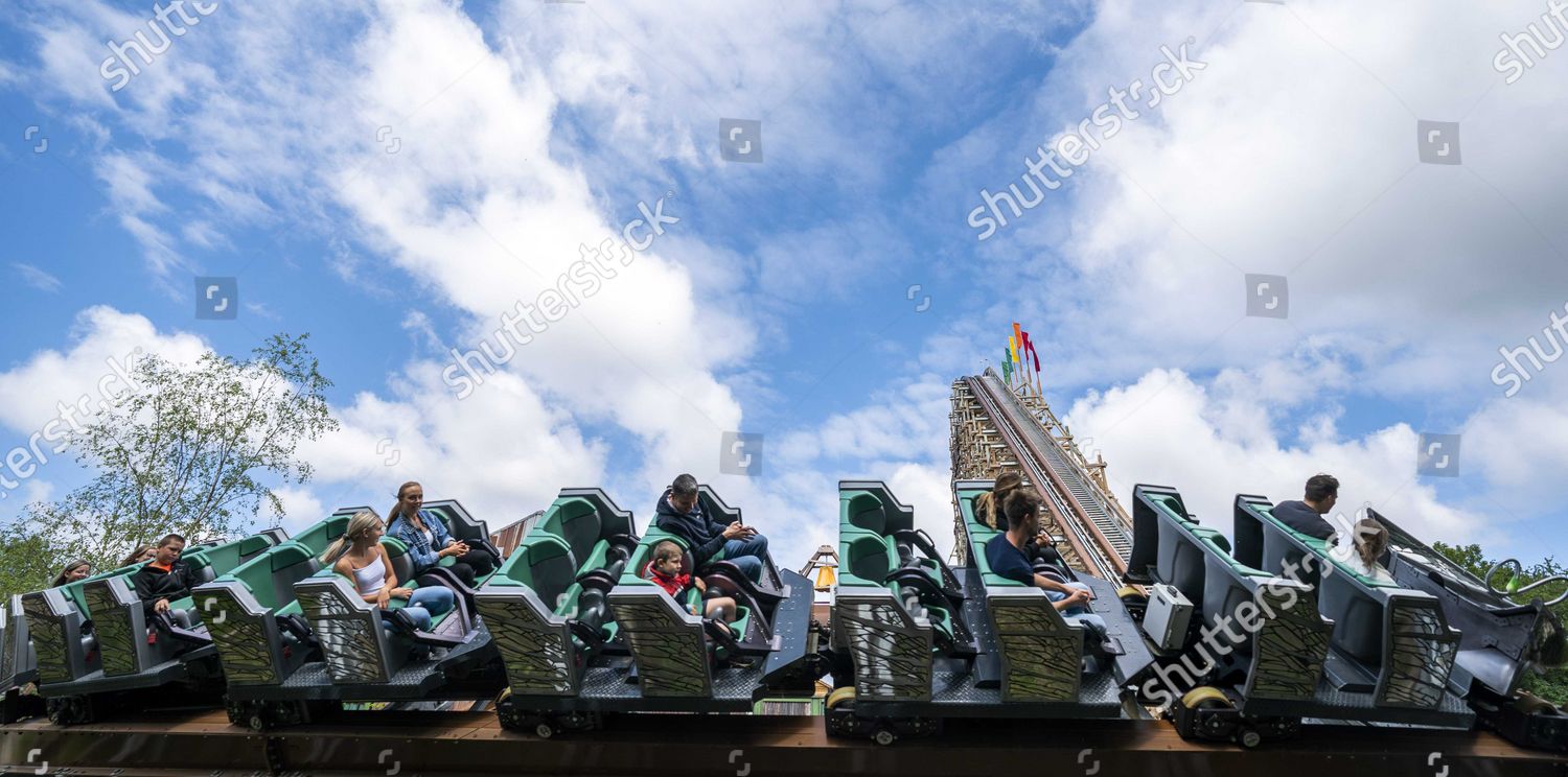 Visitors Sit Leisure Ride Amusement Park Editorial Stock Photo - Stock ...