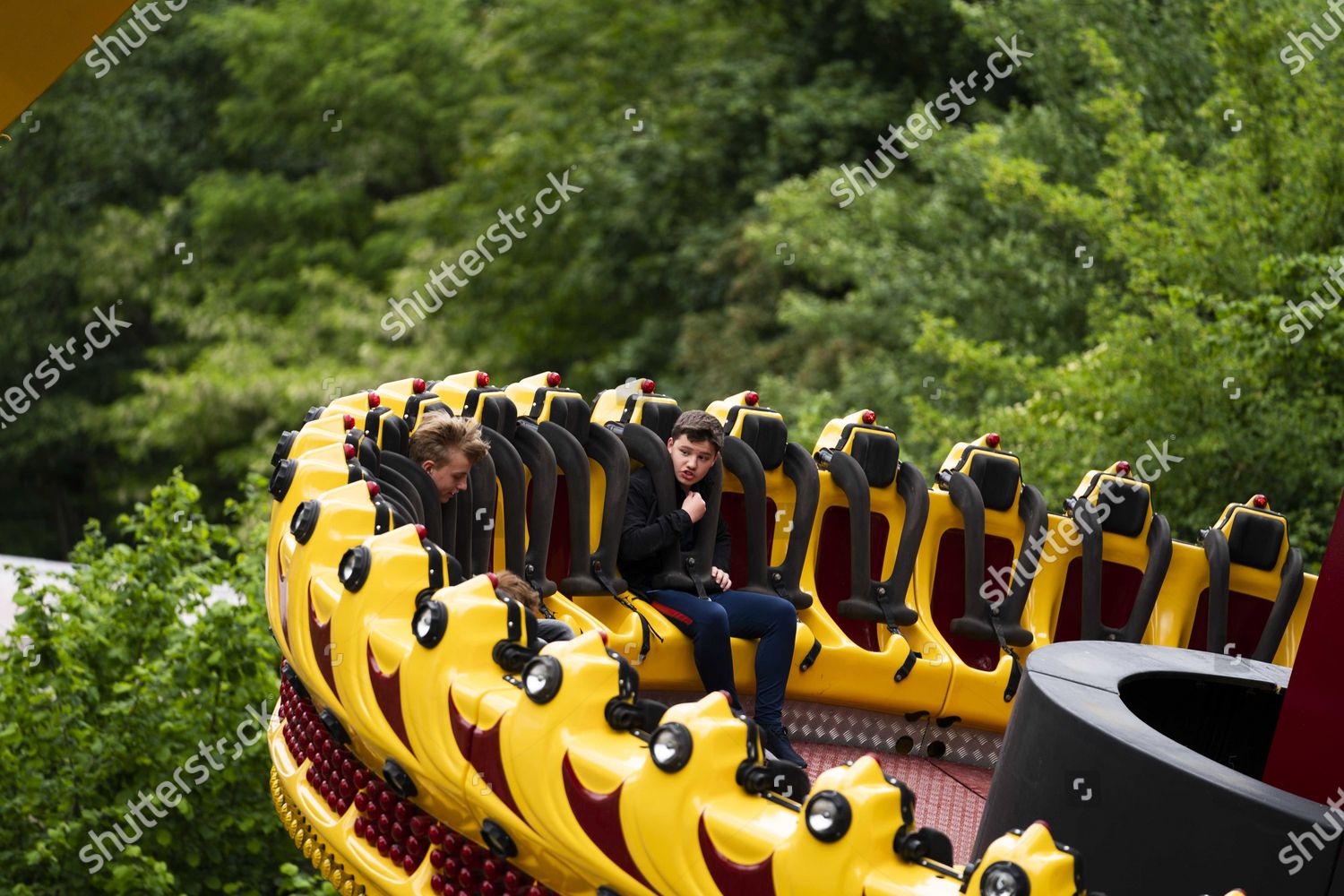 Visitors Sit Leisure Ride Amusement Park Editorial Stock Photo - Stock ...