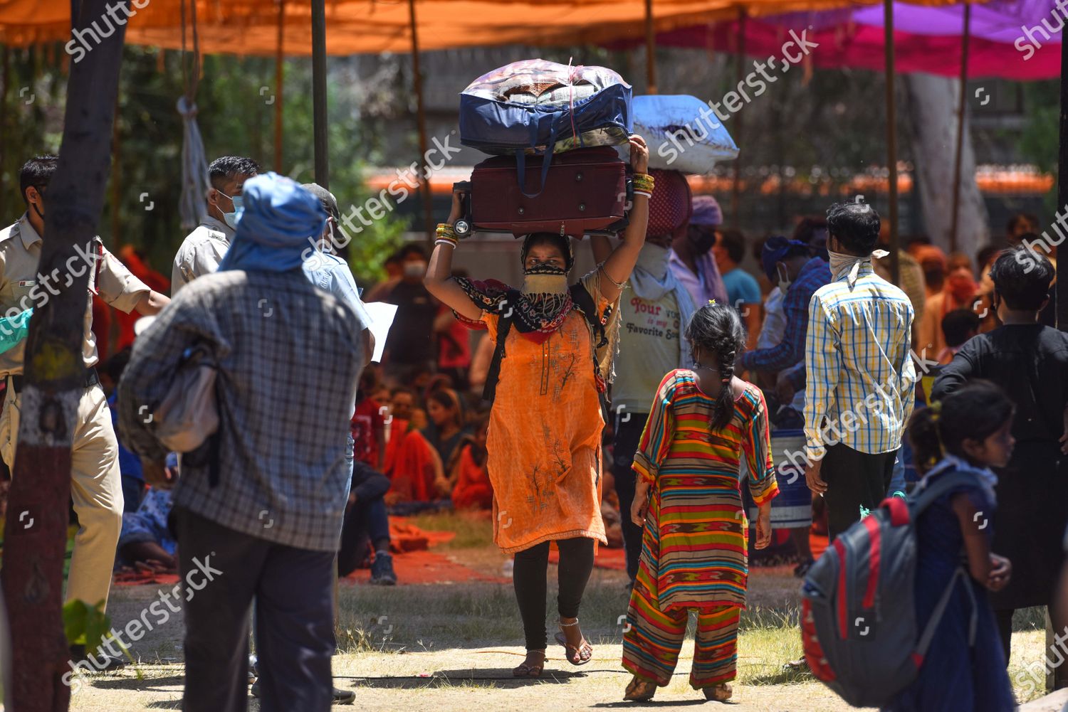 Migrant Woman Carrying Luggage On Her Editorial Stock Photo Stock