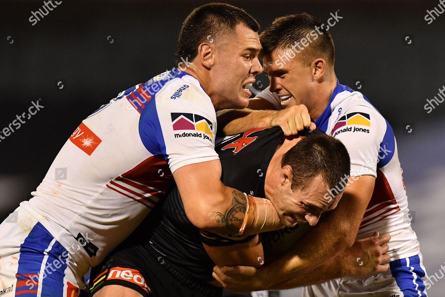 Isaah Yeo Panthers Tackled By David Klemmer Editorial Stock Photo Stock Image Shutterstock