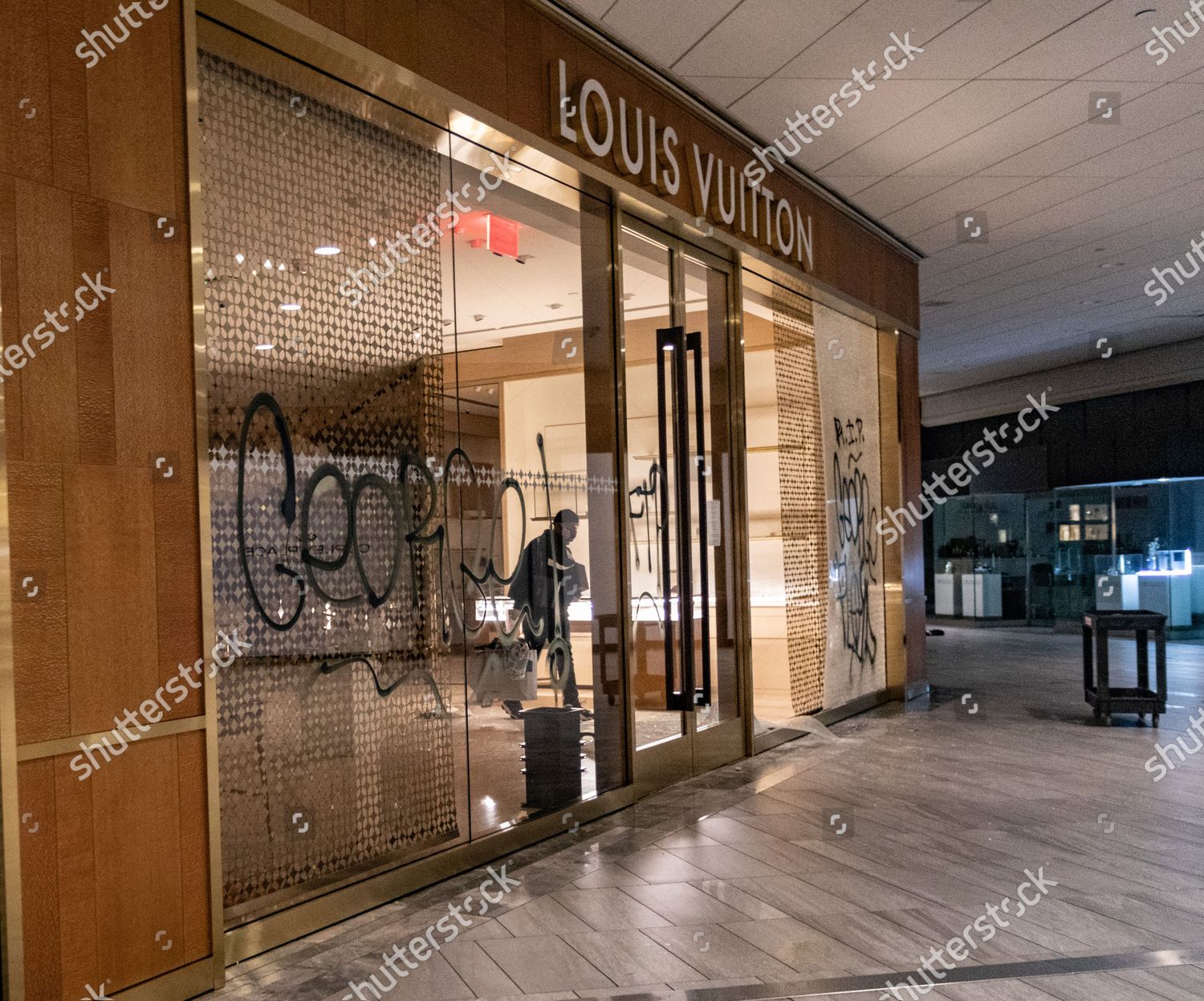 Looter Leaving Louis Vuitton Inside Copley Editorial Stock Photo