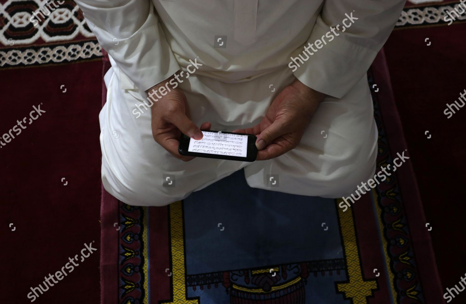 Palestinians Perform Dawn Prayer Salat Alfajr Mosque Editorial Stock Photo Stock Image Shutterstock