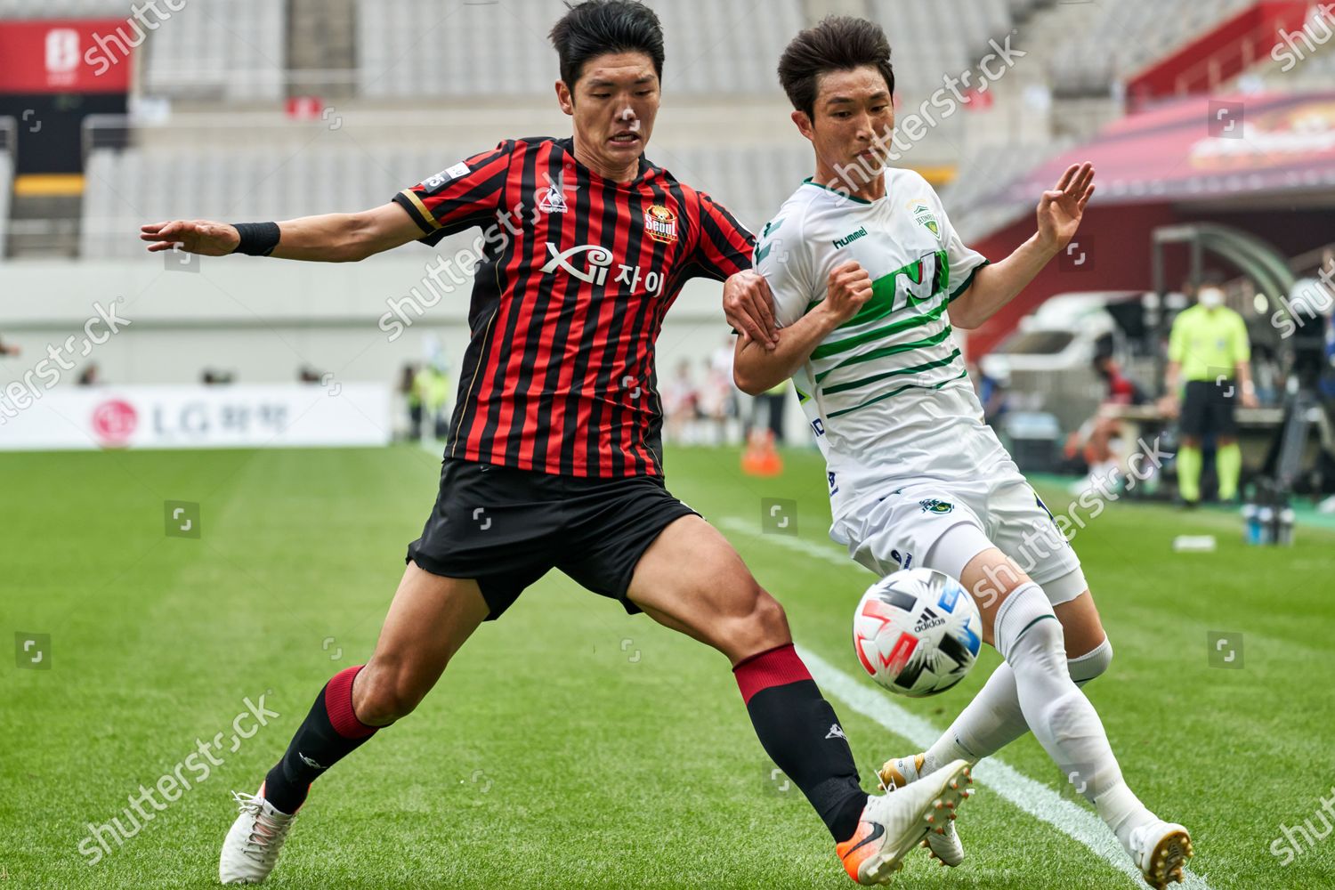 Kim Namchun Fc Seoul Competes Ball Lee Editorial Stock Photo Stock Image Shutterstock