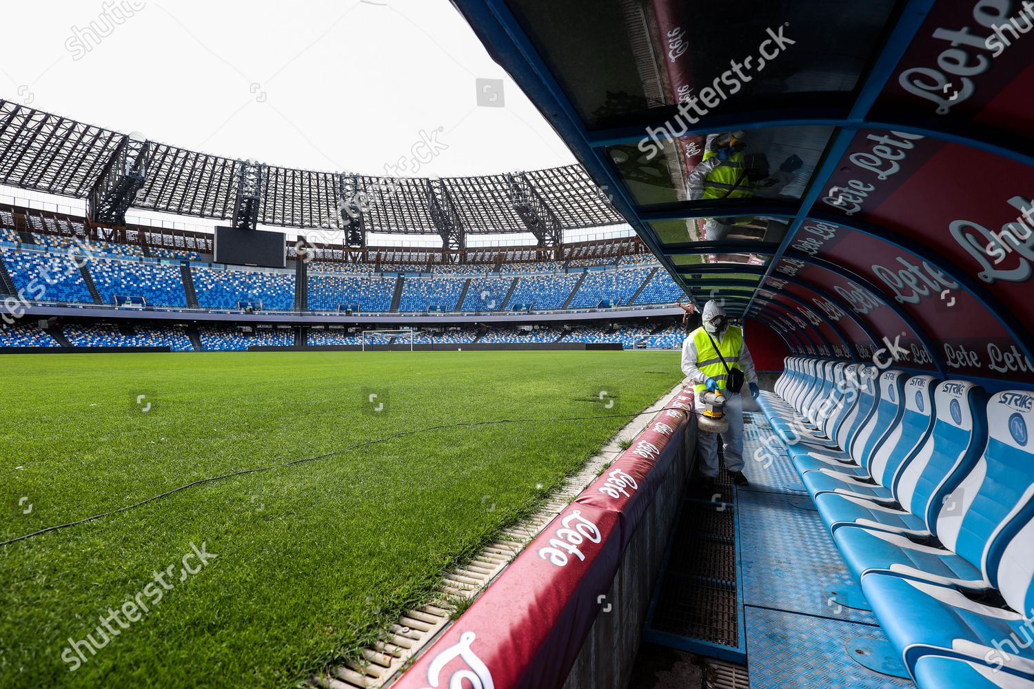 Napolis San Paolo Stadium Sanitization Before Coppa Editorial Stock Photo Stock Image Shutterstock