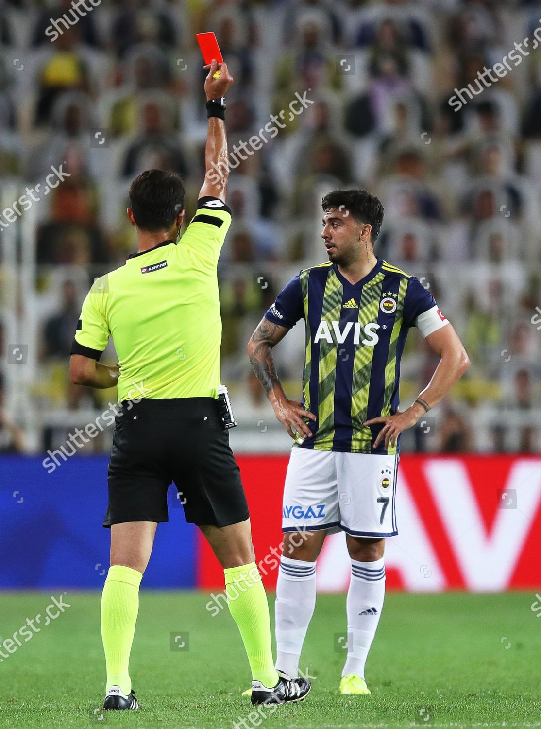 Fenerbahces Ozan Tufan R Sent Off By Editorial Stock Photo Stock Image Shutterstock