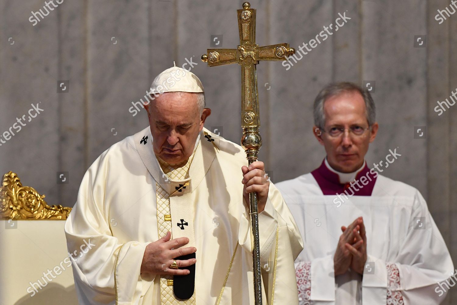 Pope Francis Leads Holy Mass On Editorial Stock Photo - Stock Image