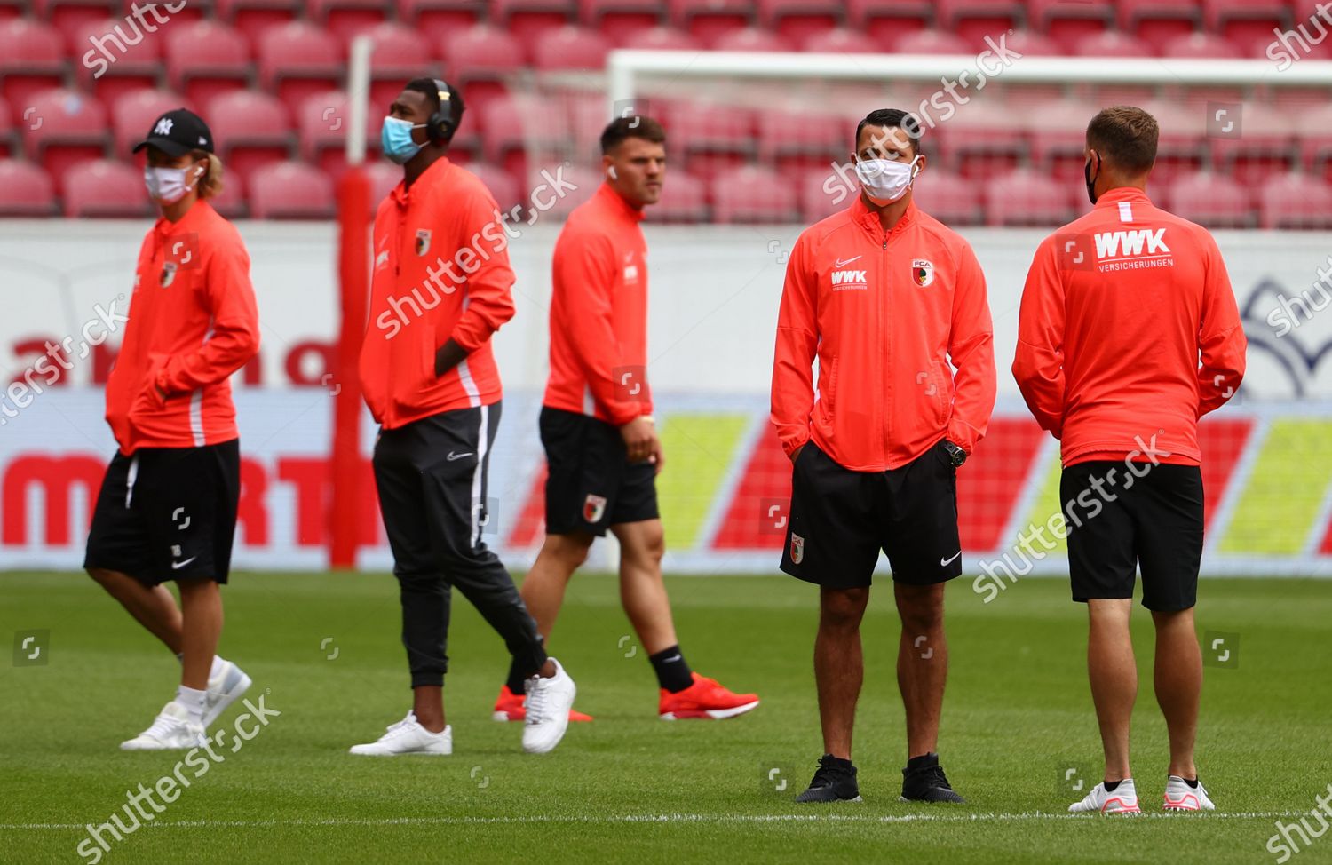 Fc Augsburg Players Inspect Pitch Prior German Editorial Stock Photo Stock Image Shutterstock