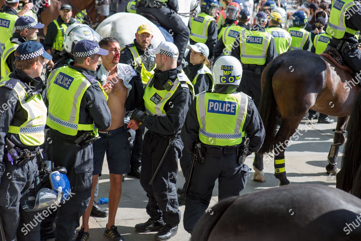 Police Officers Rescue Man Who Attacked Editorial Stock Photo - Stock ...