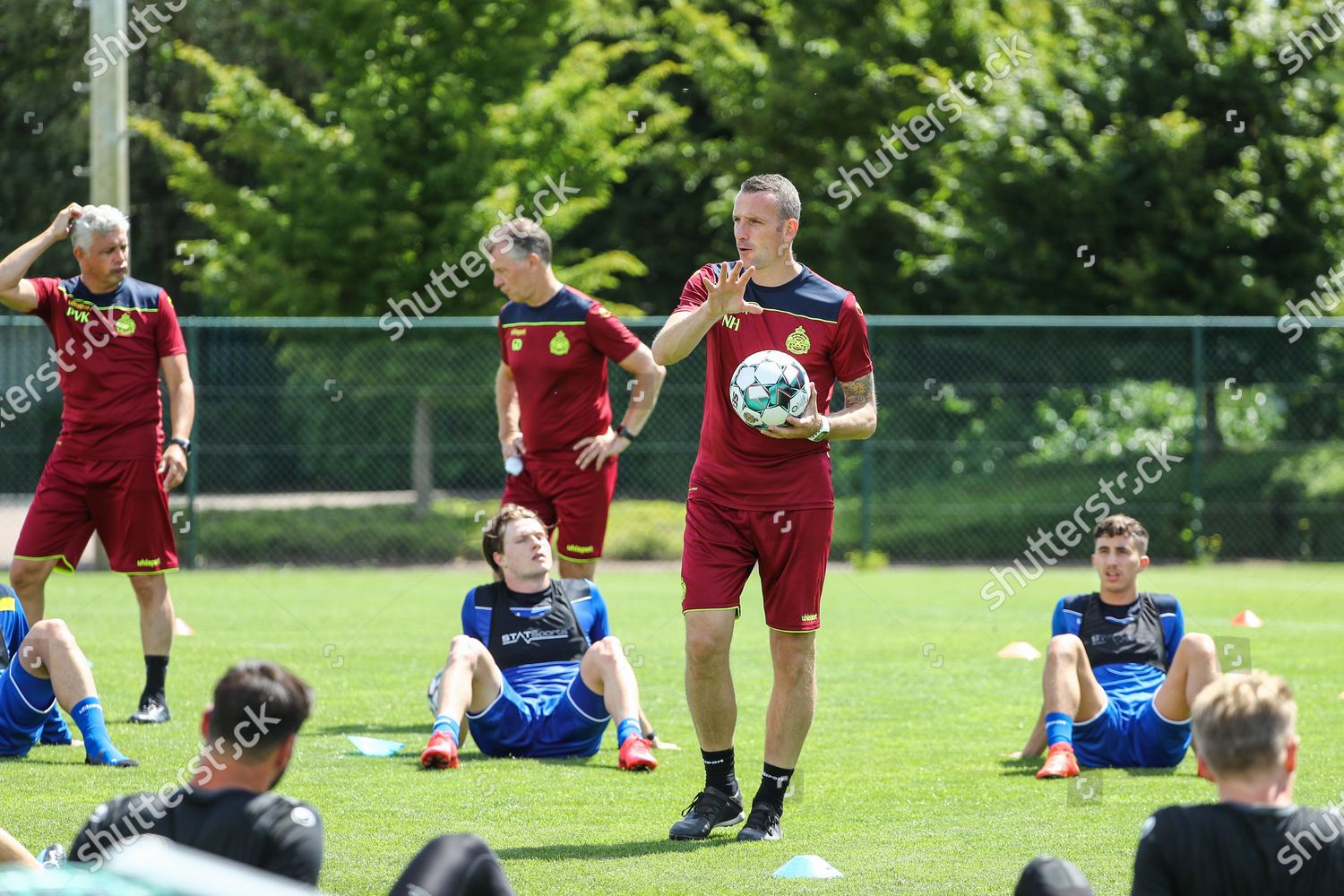 Waasland-Beveren's head coach Nicky Hayen pictured during the