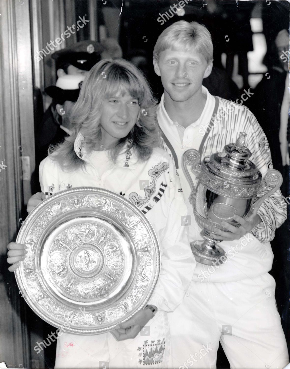 Steffi Graf Boris Becker Together Wimbledon Editorial Stock Photo