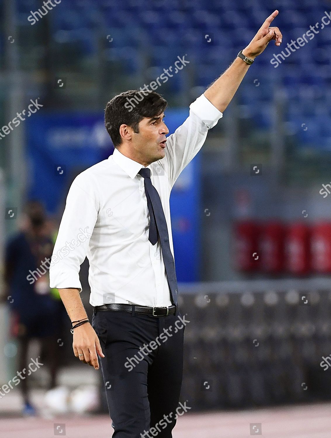 Romas Head Coach Paulo Fonseca Reacts Editorial Stock Photo - Stock ...