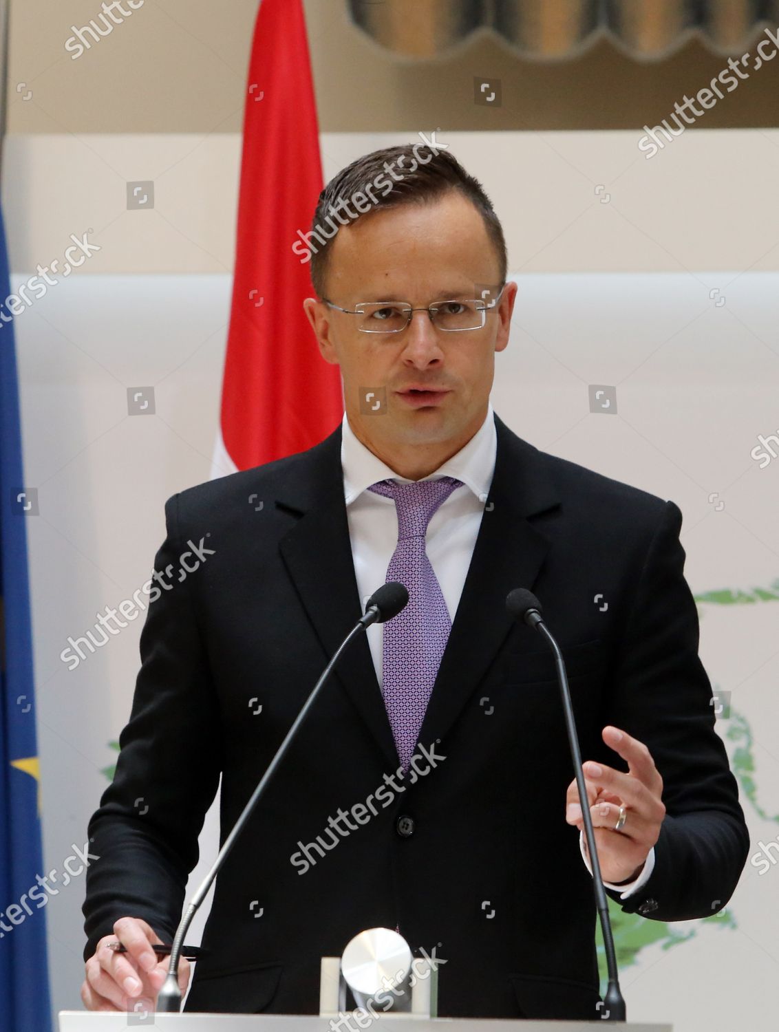 Hungarian Minister Foreign Affairs Trade Peter Editorial Stock Photo 