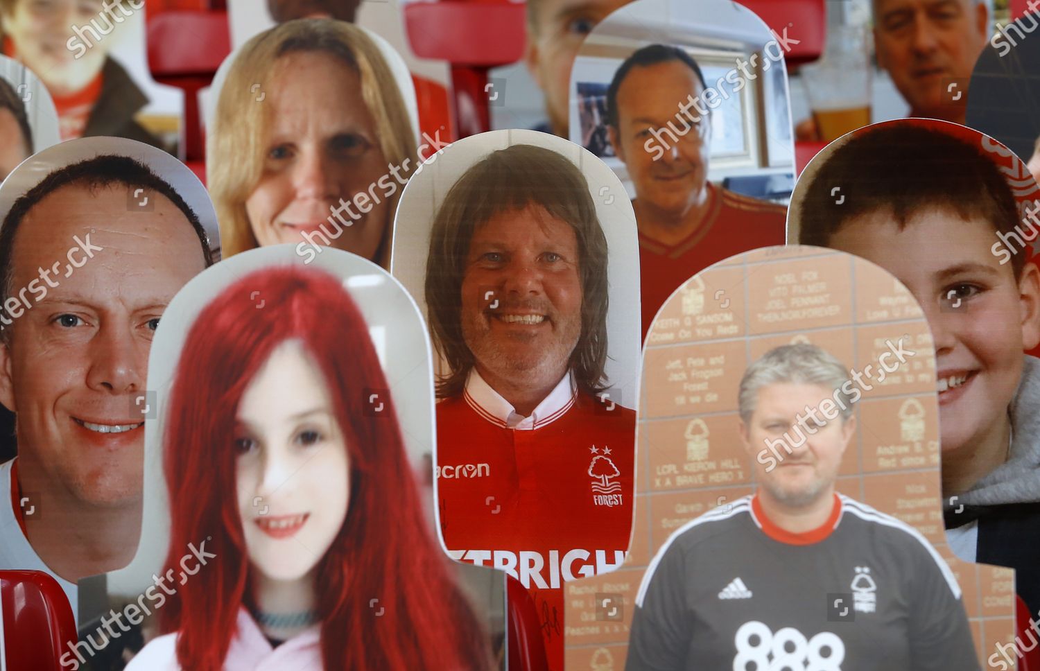 Cardboard Fans Placed Stands Editorial Stock Photo Stock Image