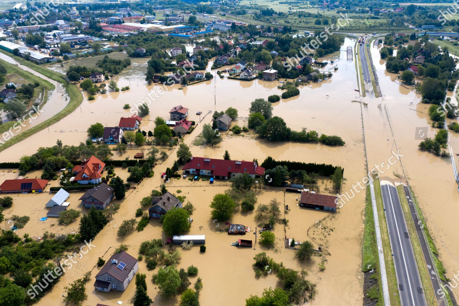 Picture Taken Drone Shows Aerial View Flooding Editorial Stock Photo Stock Image Shutterstock