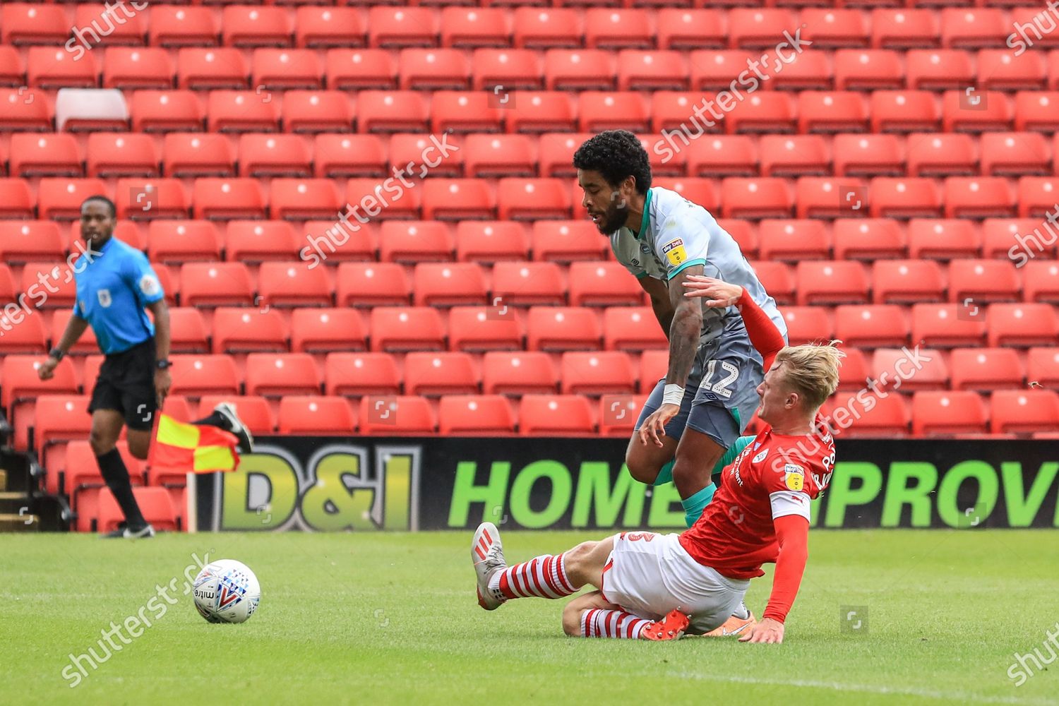 Ben Williams 3 Barnsley Slides Ball Editorial Stock Photo Stock Image