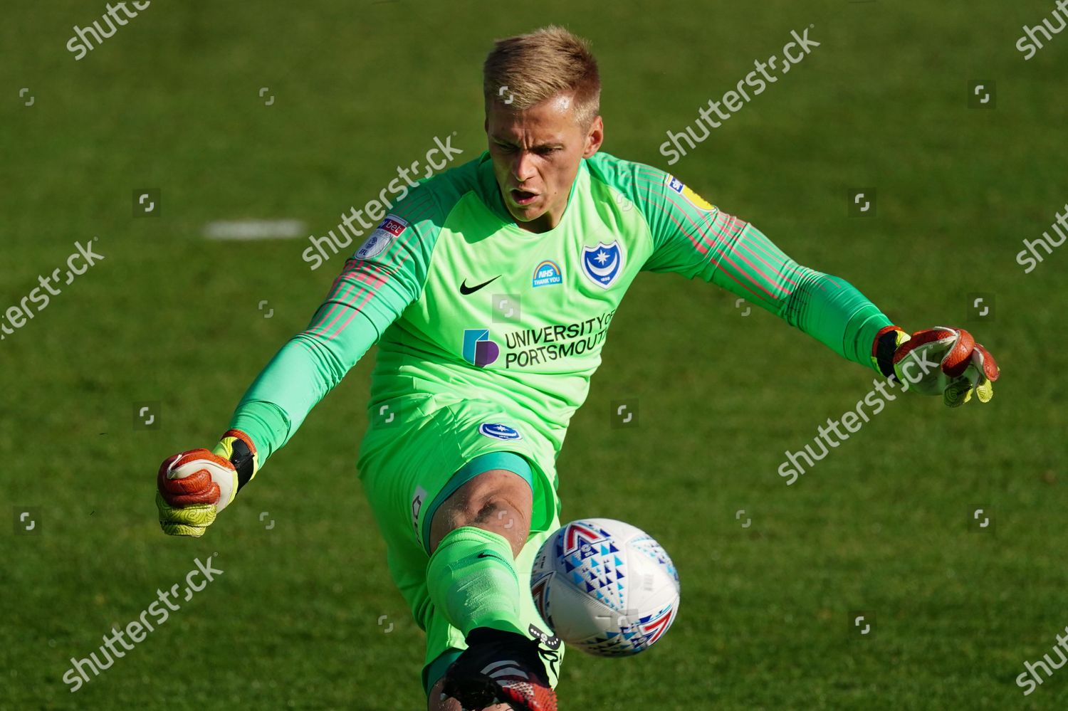 Alex Bass Portsmouth Takes Goal Kick Editorial Stock Photo - Stock ...