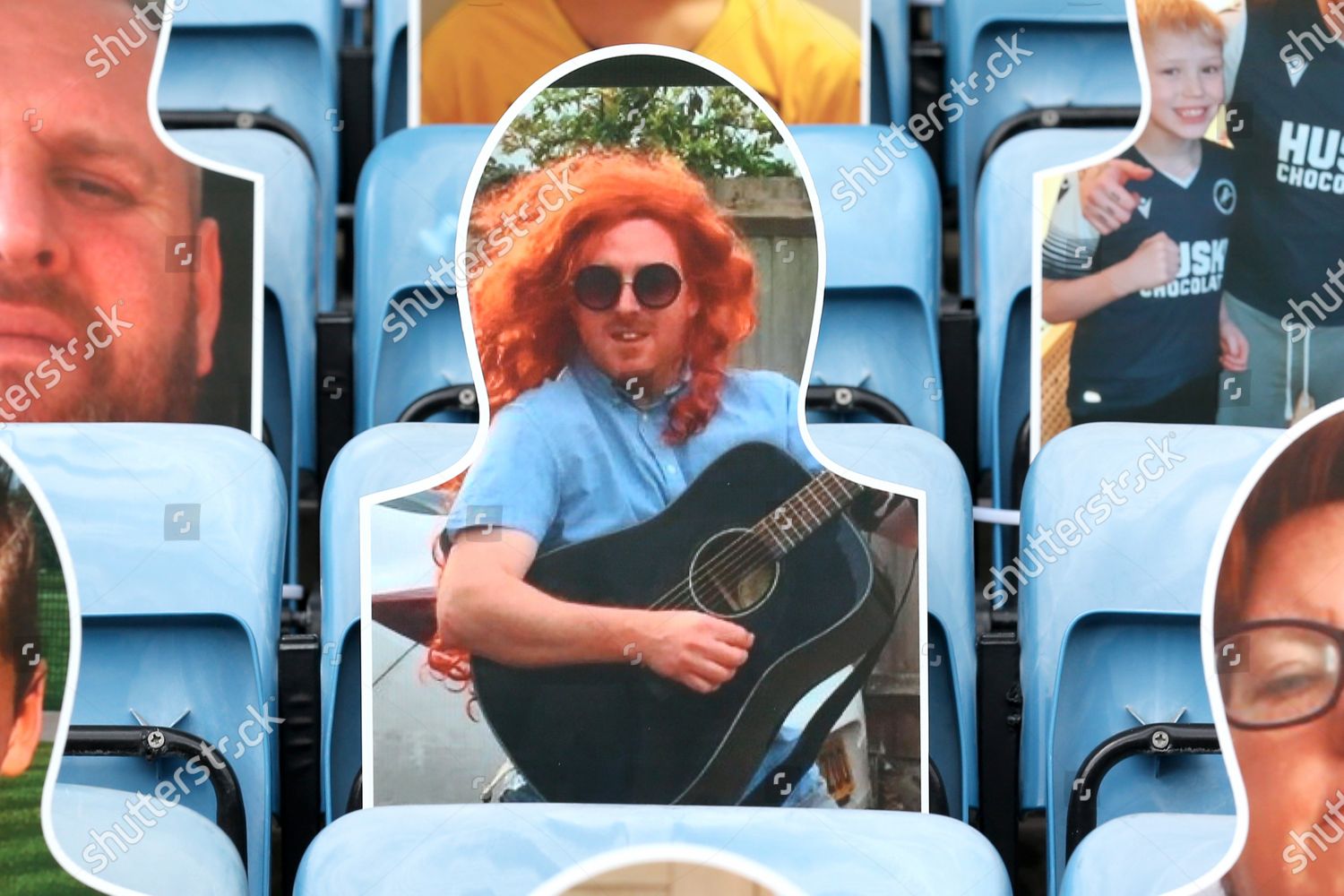 Cardboard Cutouts Fans Look On During Editorial Stock Photo Stock