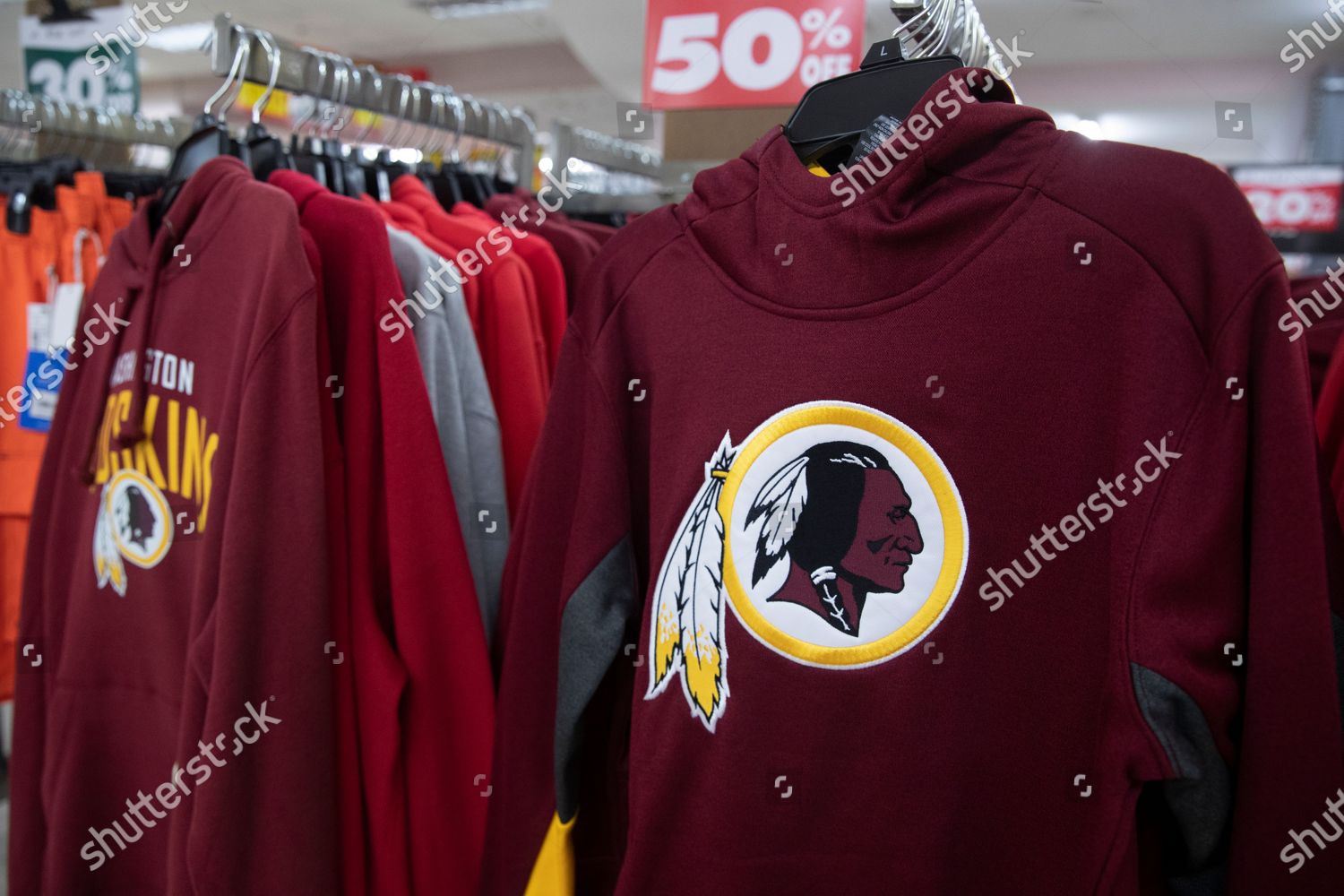 Washington Redskins Merchandise Sale Store Arlington Editorial Stock Photo  - Stock Image