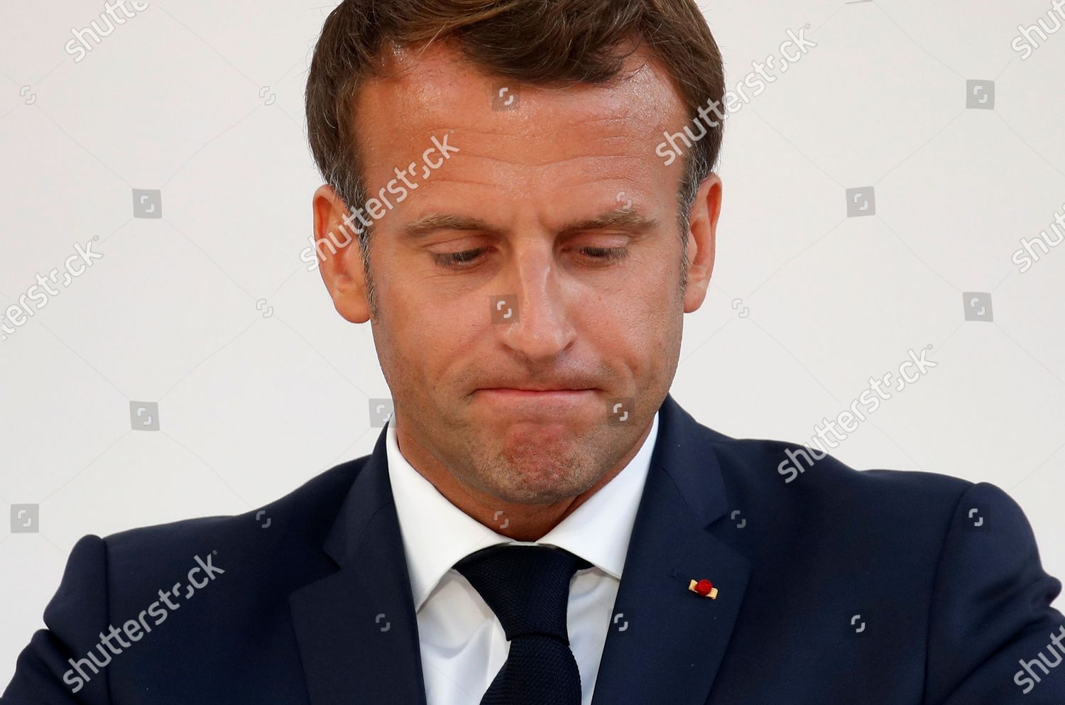 French President Emmanuel Macron Reacts During Speech Editorial Stock Photo Stock Image Shutterstock