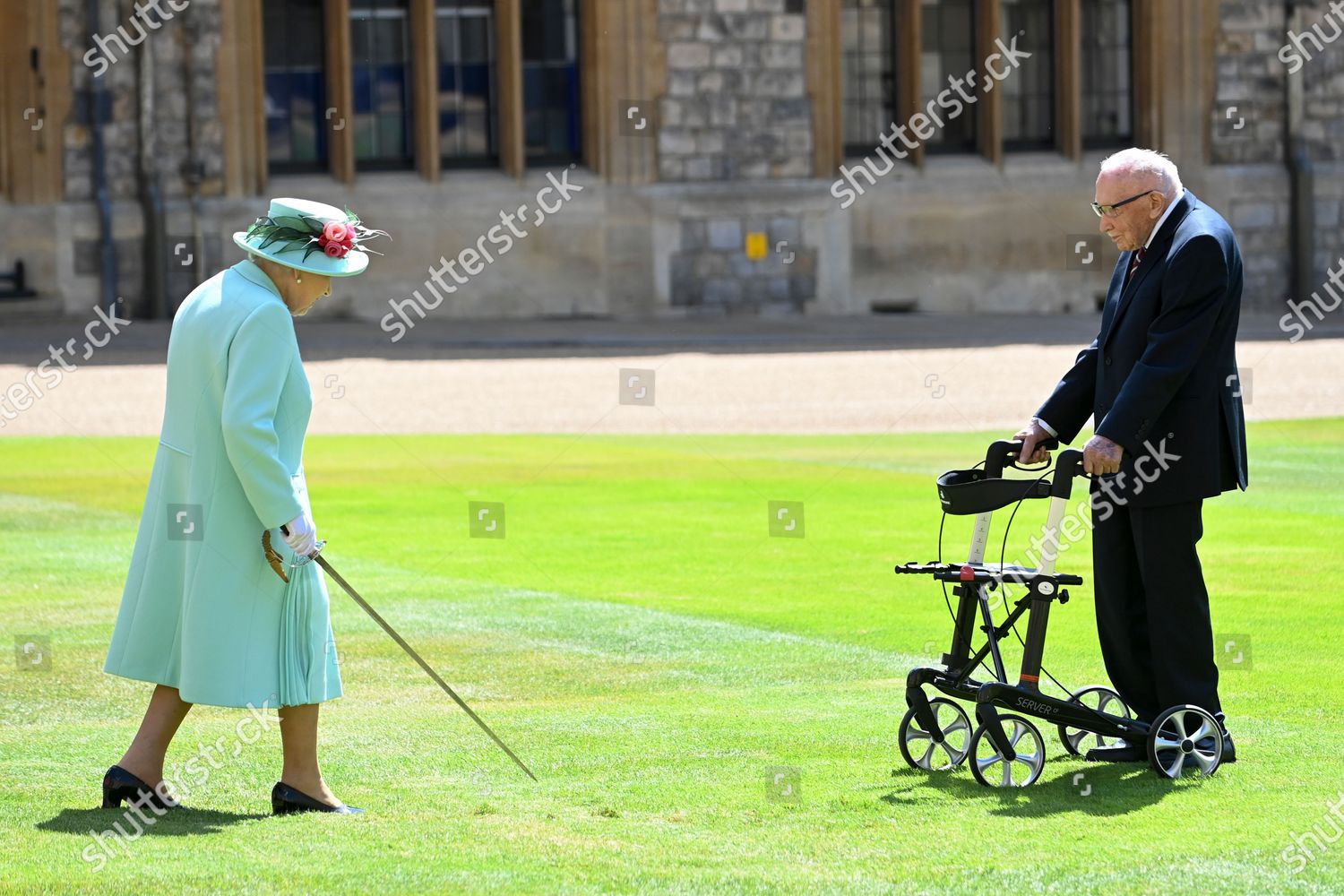 Sir Captain Tom Moore Gets His Editorial Stock Photo Stock Image   Shutterstock 10714729ao 