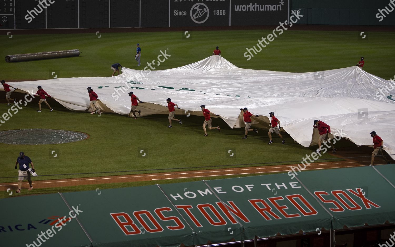 Fenway Park Grounds Crew Roll Out Editorial Stock Photo - Stock Image ...