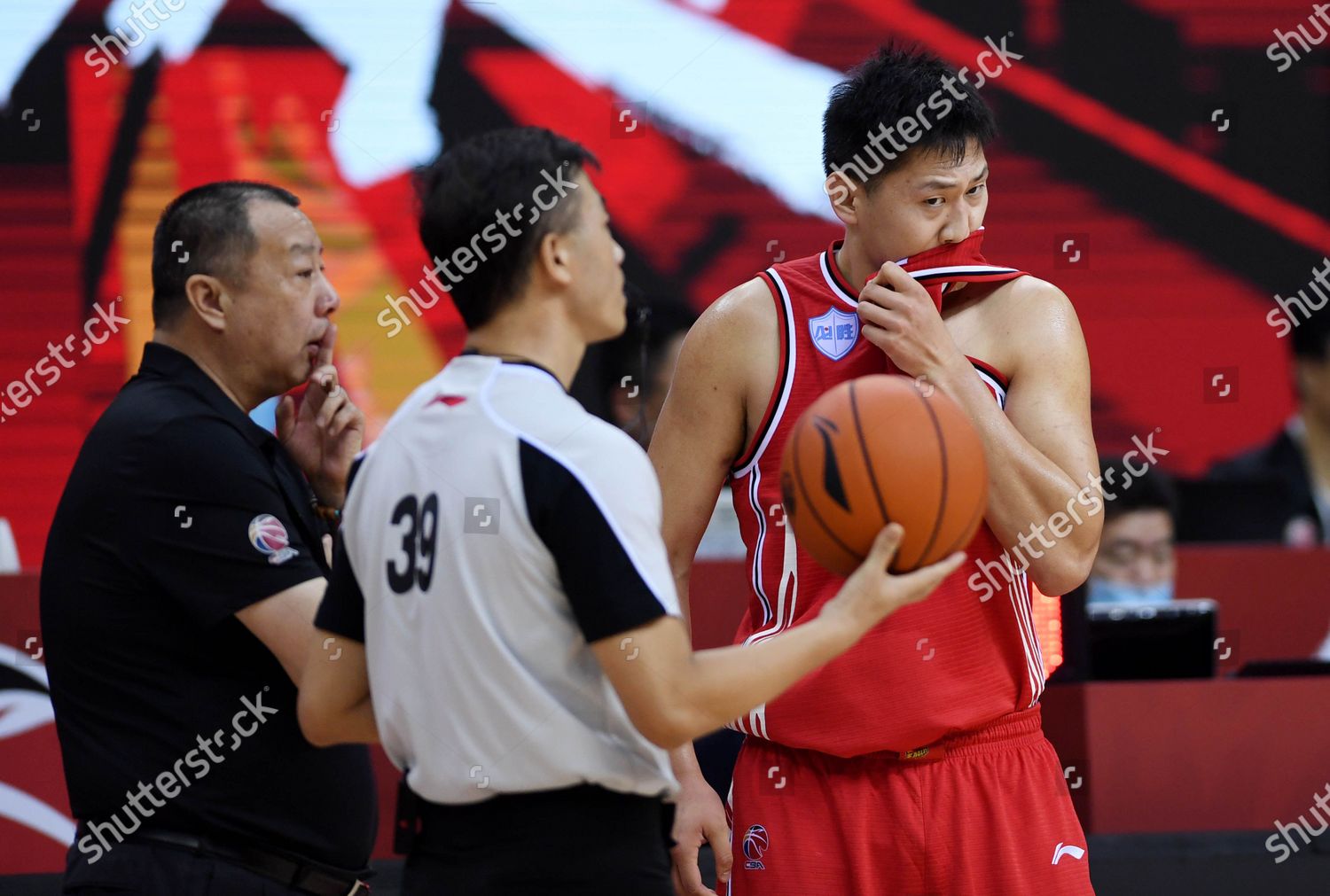 Wang Qingming R Qingdao Eagles Wipes Editorial Stock Photo - Stock Image