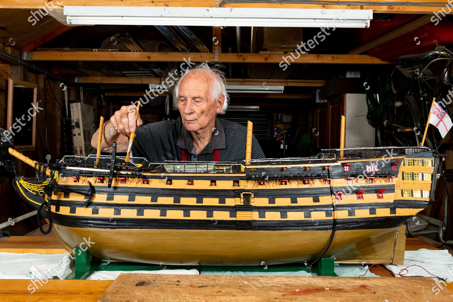 Retired Sailor Finally Completing His Painstaking Model Editorial Stock Photo Stock Image Shutterstock