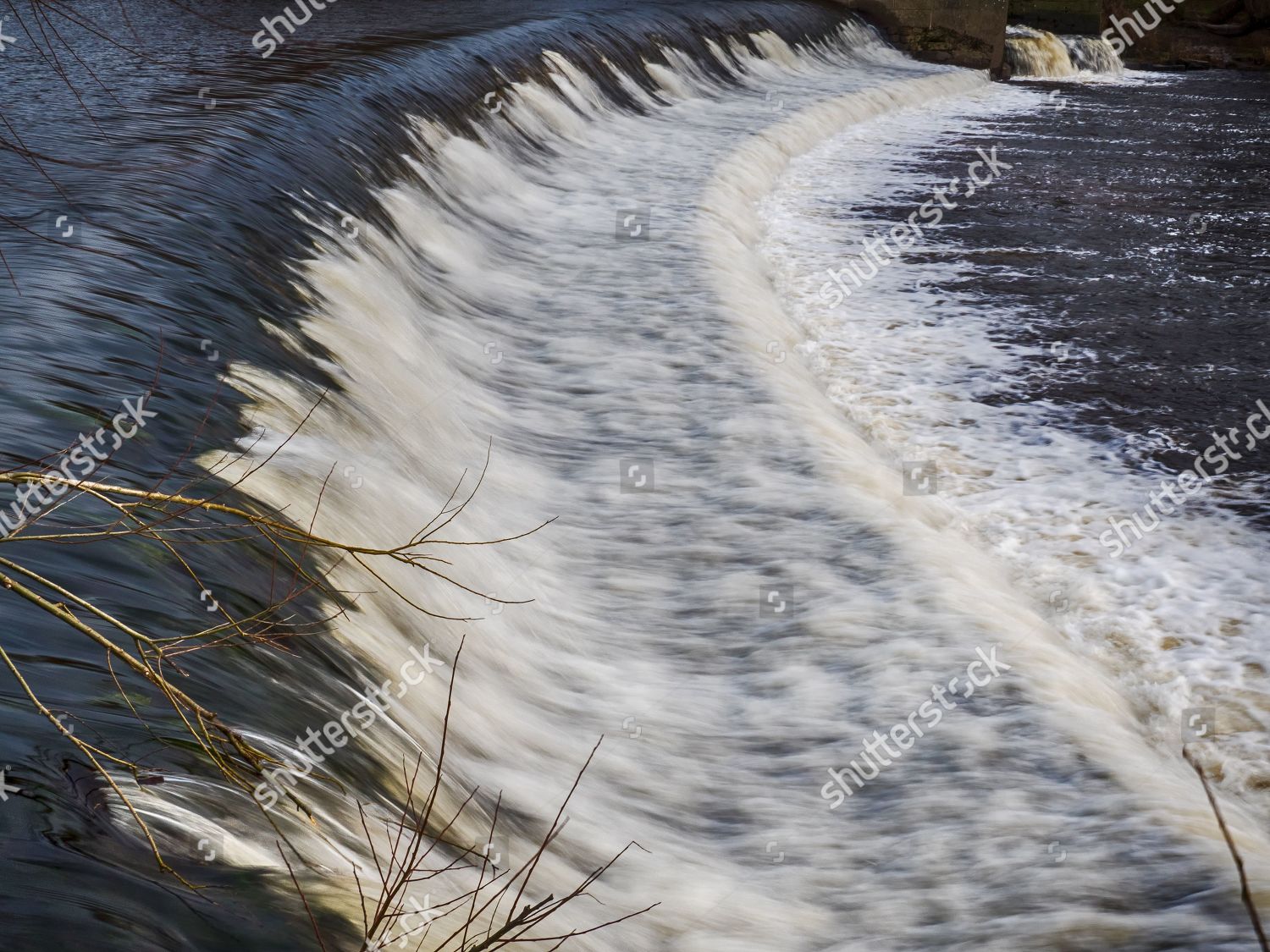 Weir On River Wharfe Tadcaster North Editorial Stock Photo - Stock ...