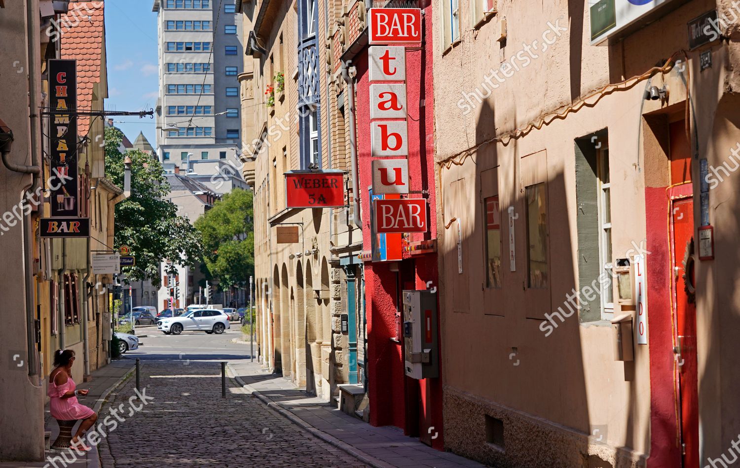 View Into Street Closed Redlight District Stuttgart のエディトリアルストック写真 ストック画像 Shutterstock