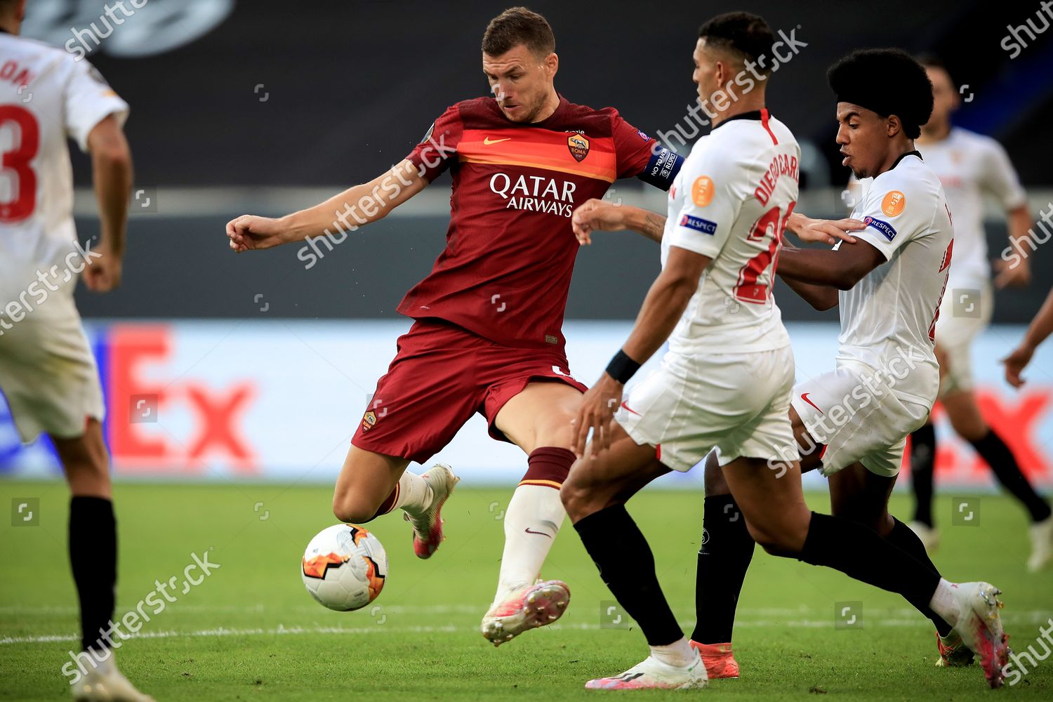 Romas Edin Dzeko C Action During Uefa Editorial Stock Photo Stock Image Shutterstock