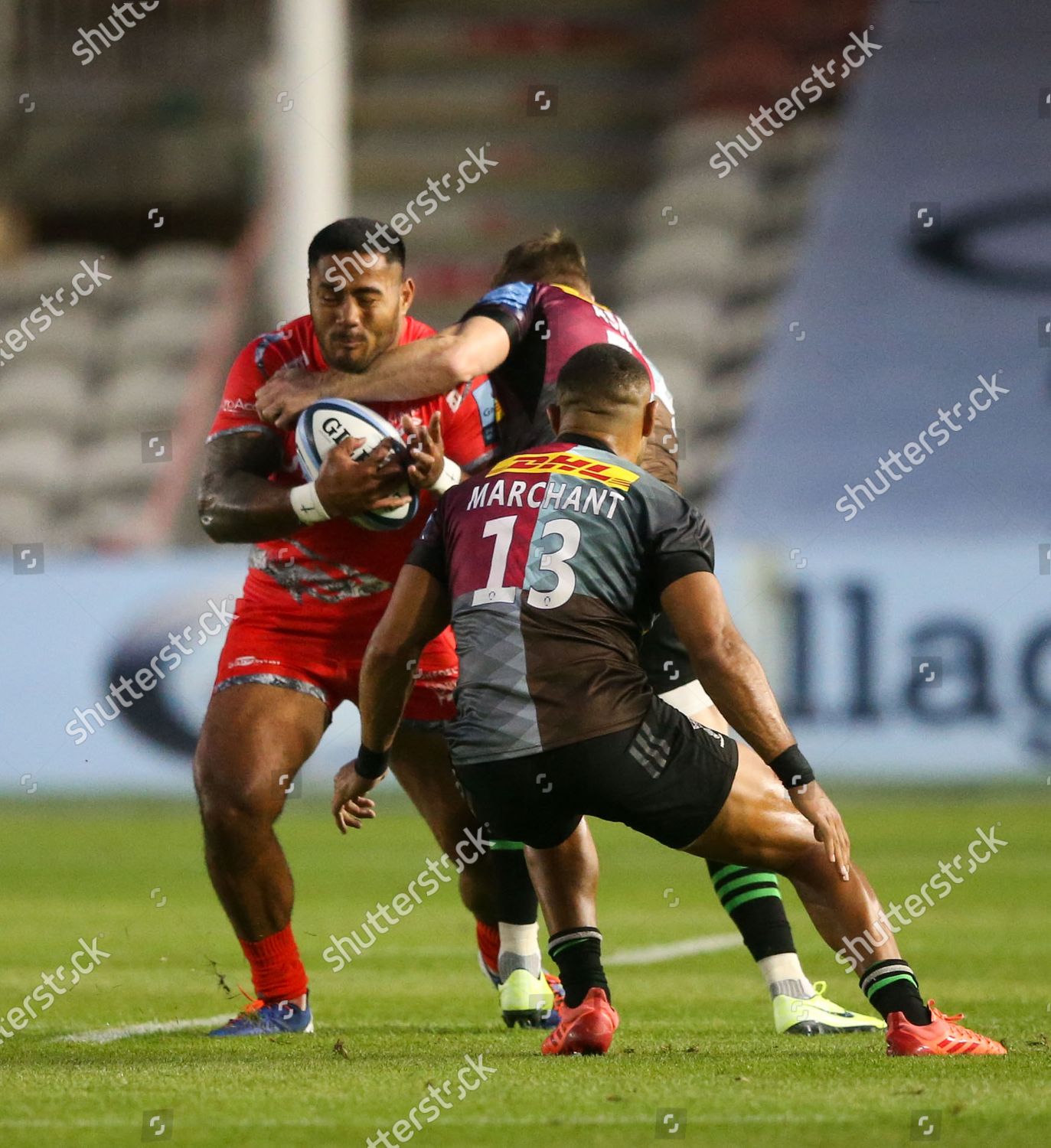 Manu Tuilagi Sale Tackled By Chris Editorial Stock Photo