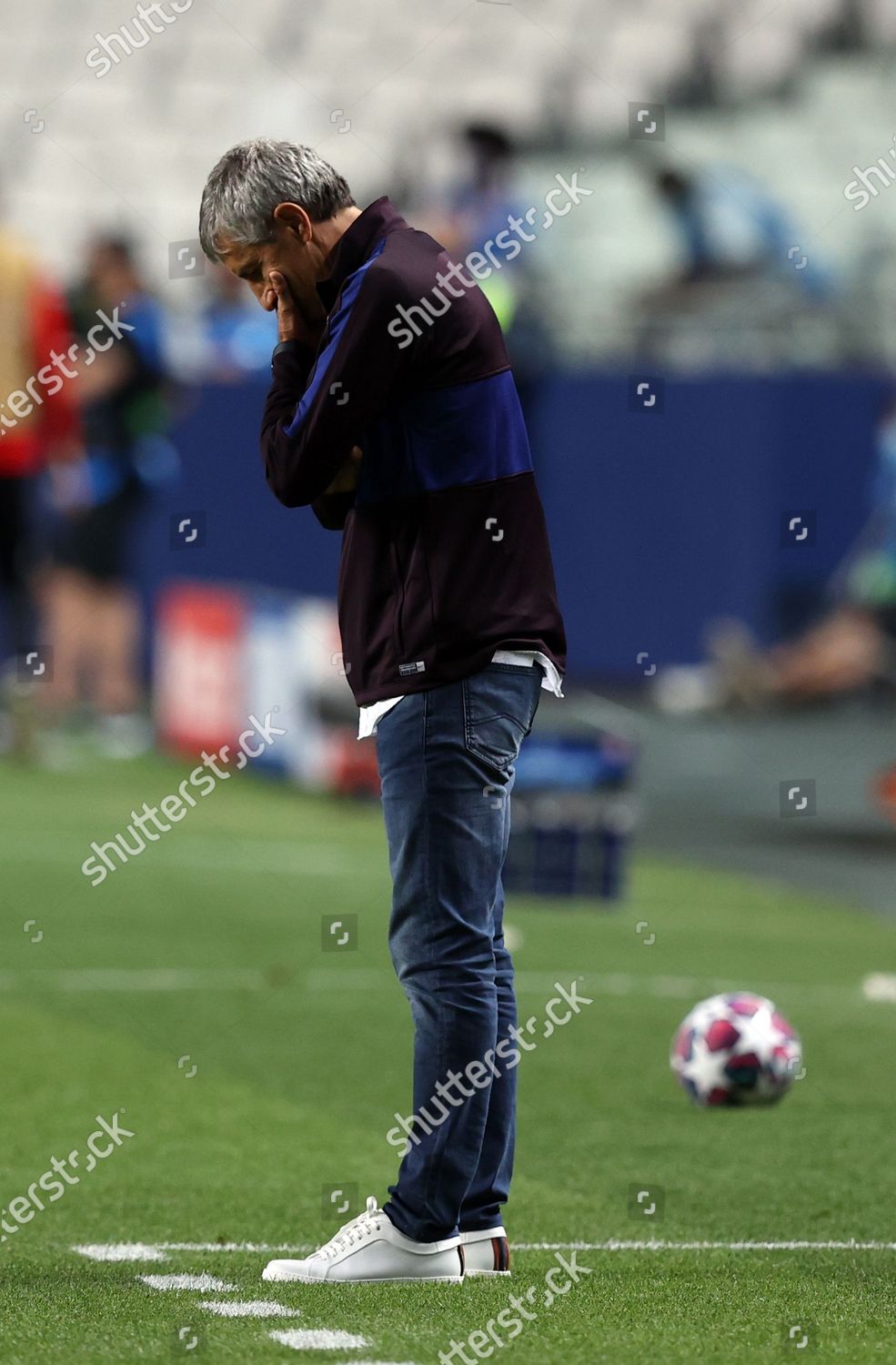Barcelonas Head Coach Quique Setien Reacts During Editorial Stock Photo Stock Image Shutterstock